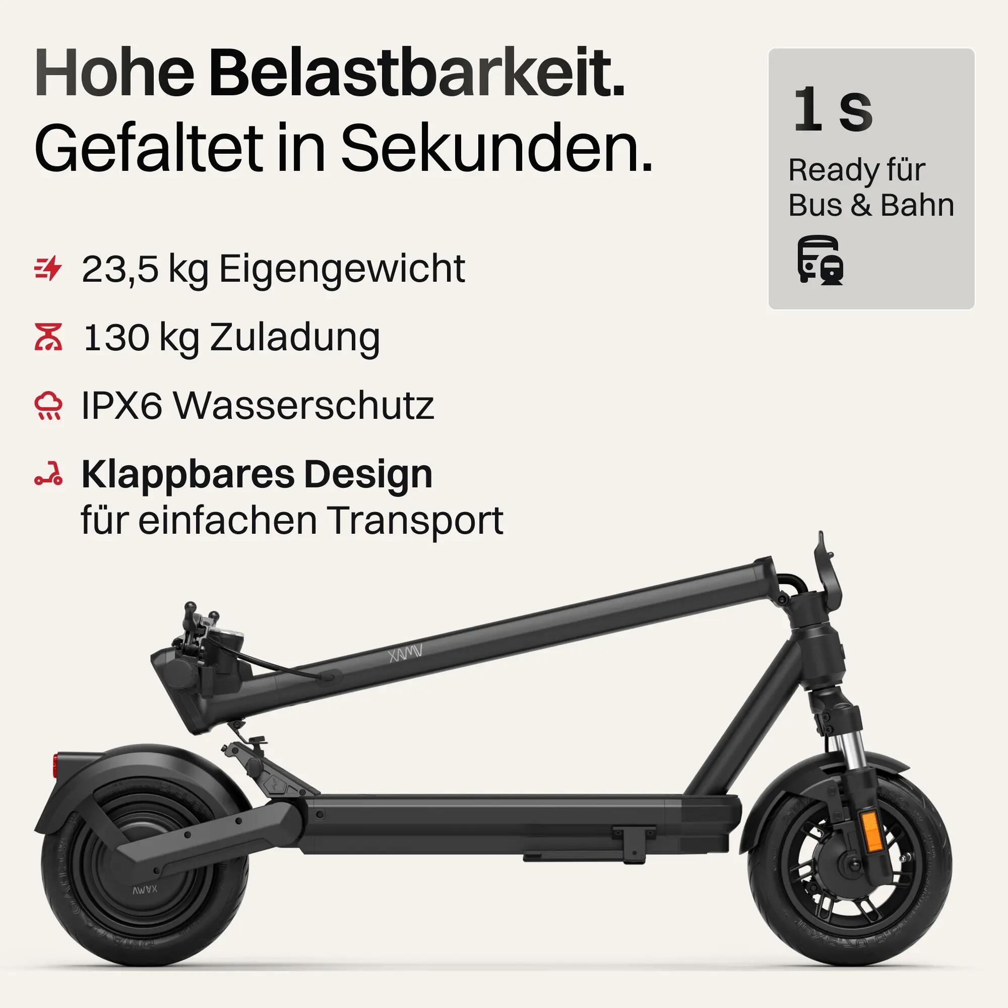 VMAX VX2 Lite E-Scooter mit Straßenzulassung – bis zu 90 km Reichweite 4/7