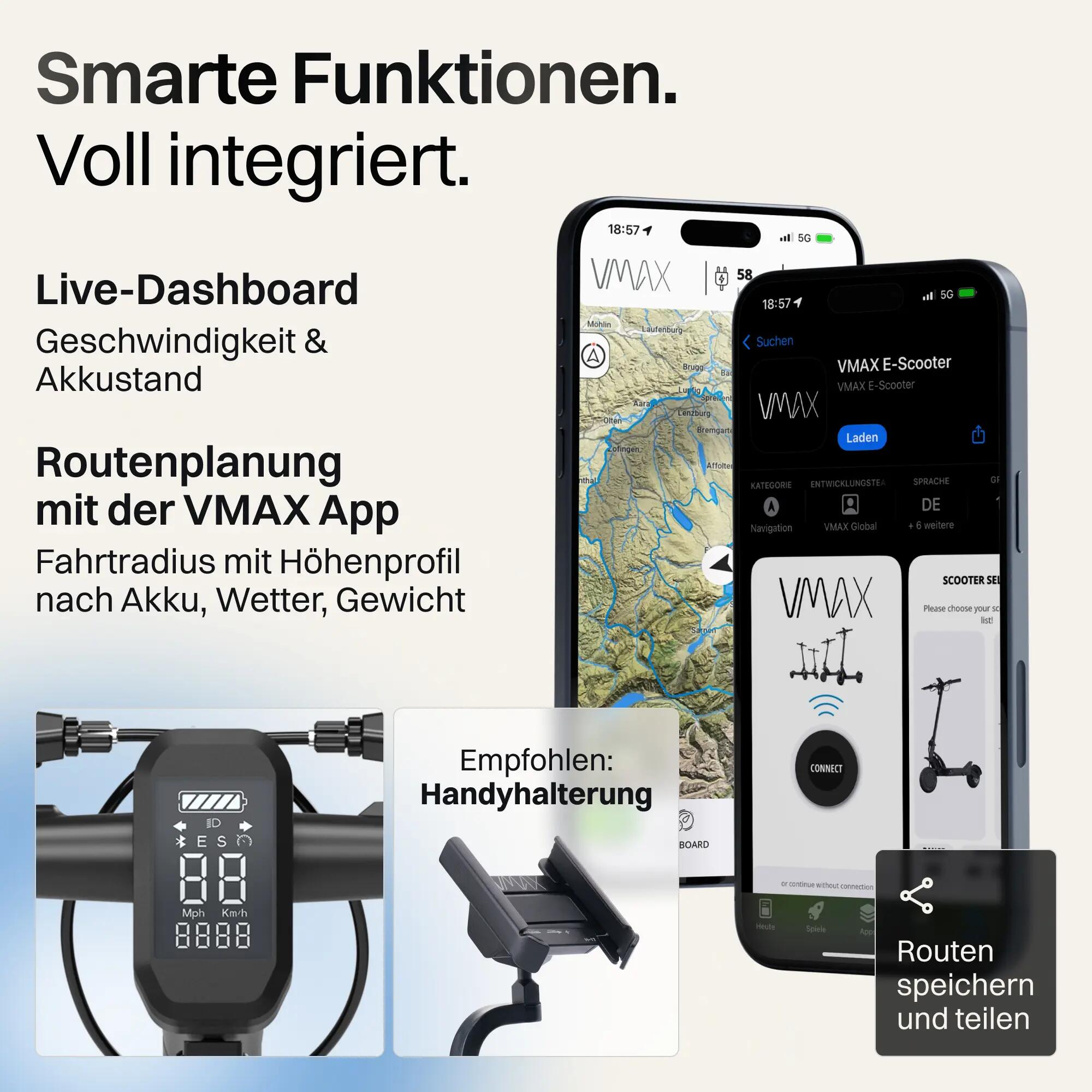 VMAX VX2 Lite E-Scooter mit Straßenzulassung – bis zu 90 km Reichweite 3/7