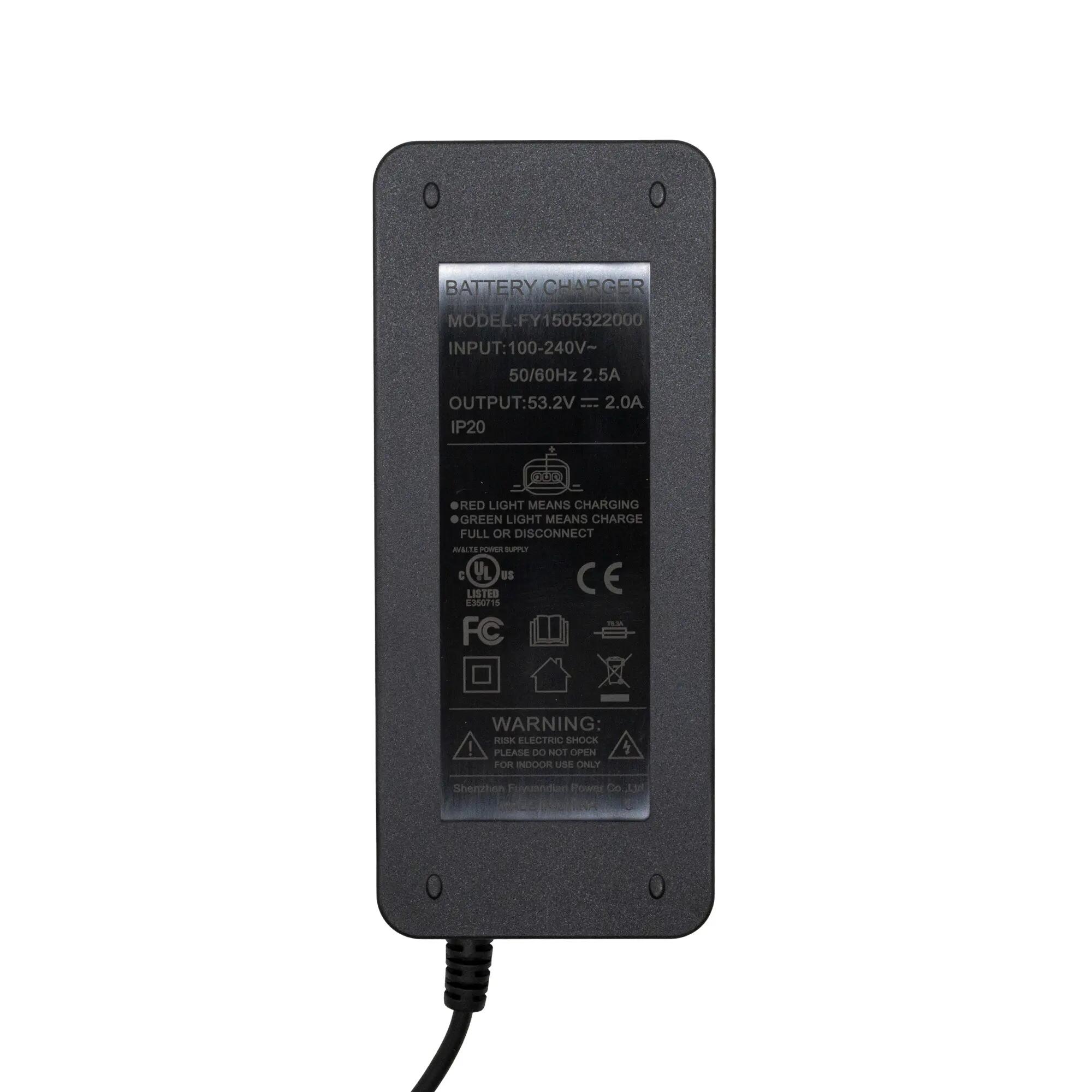 Cargador premium 48V (salida 53,2v) 2A para NIU -conector  SJT-125E 3/4
