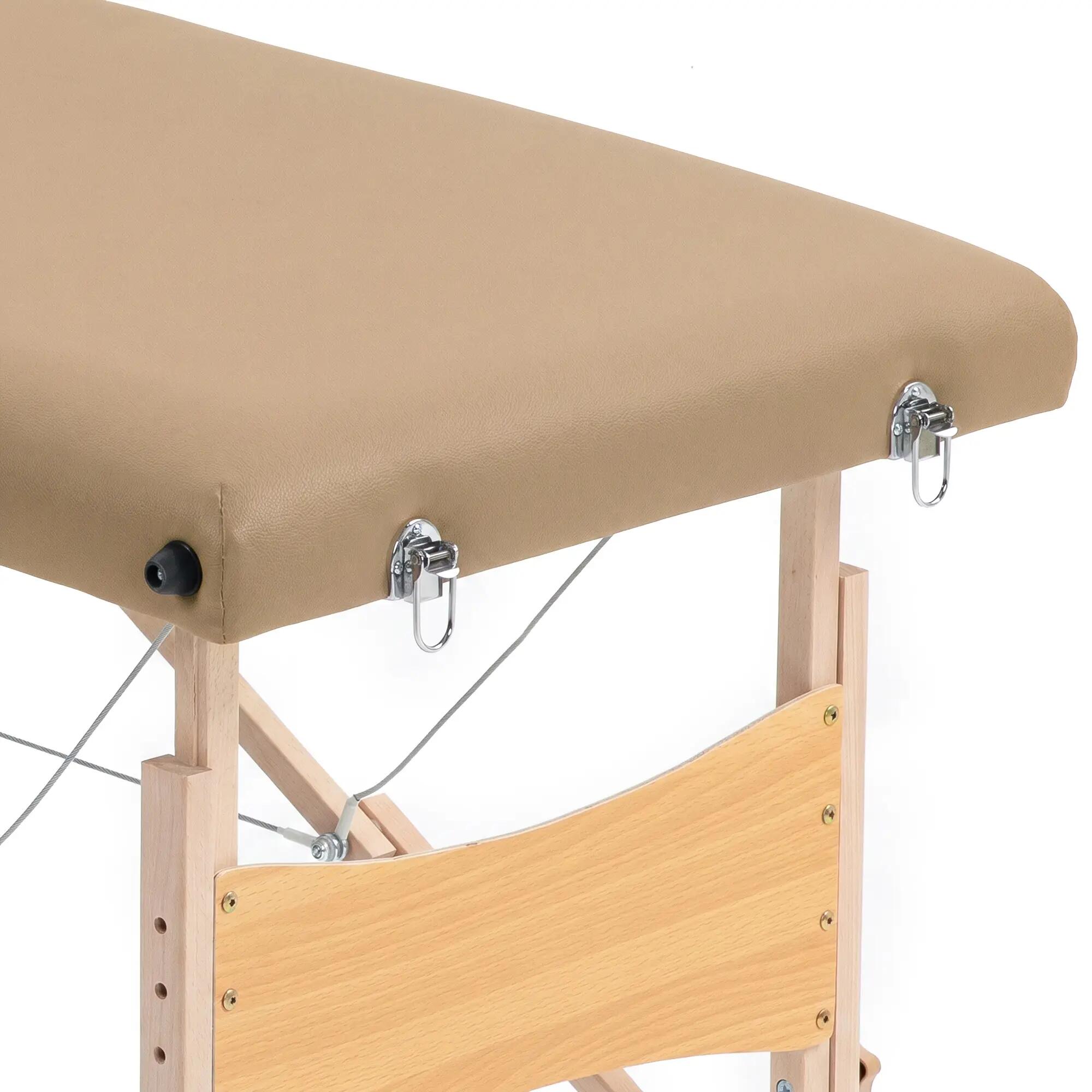 Marquesa de massagem 186x60x87 cm castanho claro HOMCOM 11/13