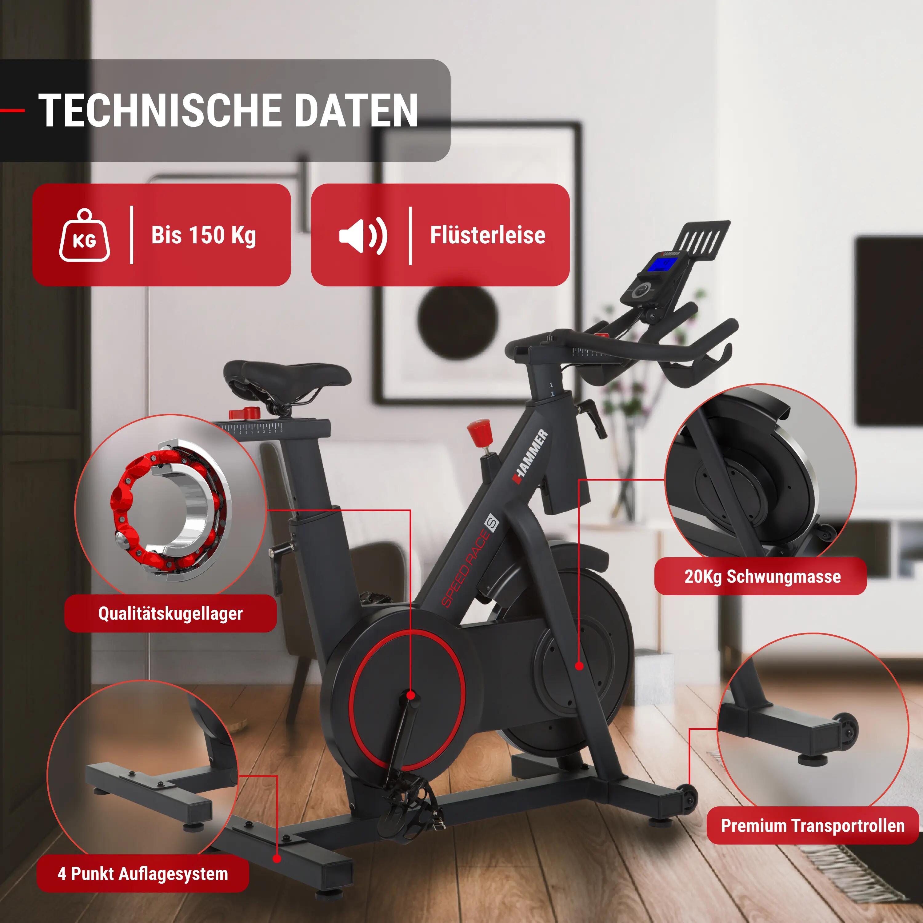 Bicicleta ciclo indoor Hammer SPEED RACE S, con envío y montaje incluido 4/12