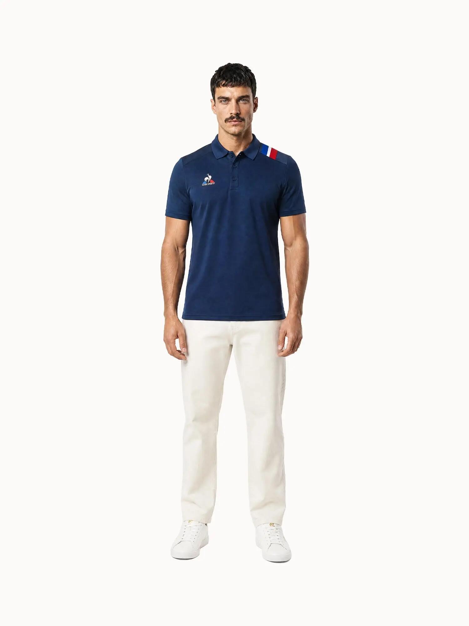 Polo avec détails tricolores Teamsport 5/5