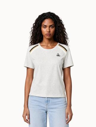T-shirt en jersey de coton avec bandes rayées épaules Heritage