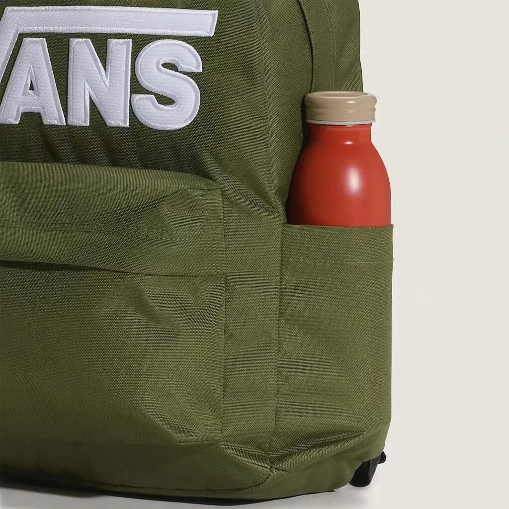 Mochila Verde Vans Old Skool Drop V Green - Diseño Icónico, Espaciosa y Duradera 3/5