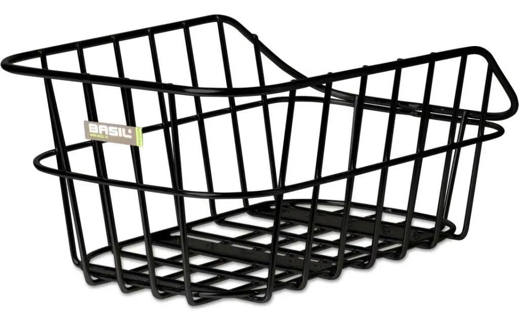 Basil Cento Alu - Stylish Bicycle Basket for Rear Rack - Black 2/7