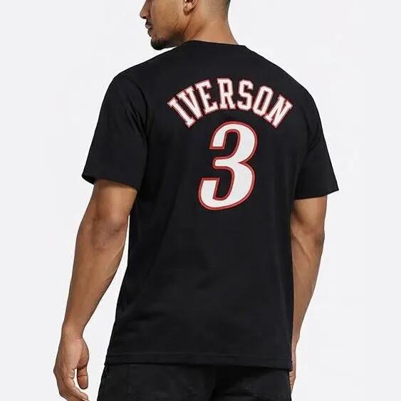 T-shirt Mitchell & ness modèle BMTRINTL1074-P76AIBLCK pour homme 7/7