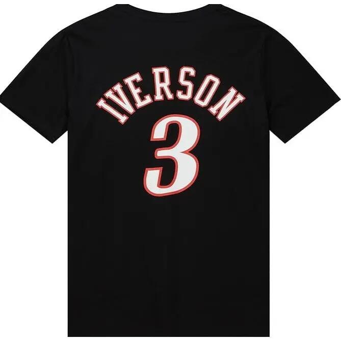Kurzarmshirt Mitchell & ness Modell BMTRINTL1074-P76AIBLCK für männer 4/7