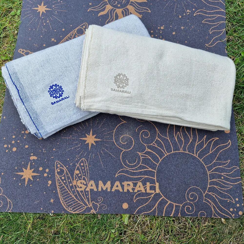 Samarali Couverture de yoga en coton biologique - 200 x 150 cm 7/7