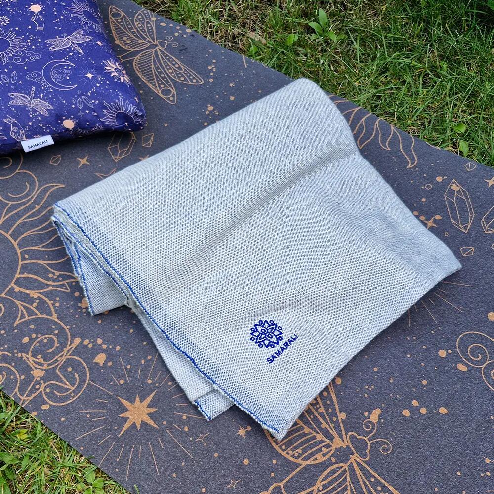 Samarali Couverture de yoga en coton biologique - 200 x 150 cm 6/7
