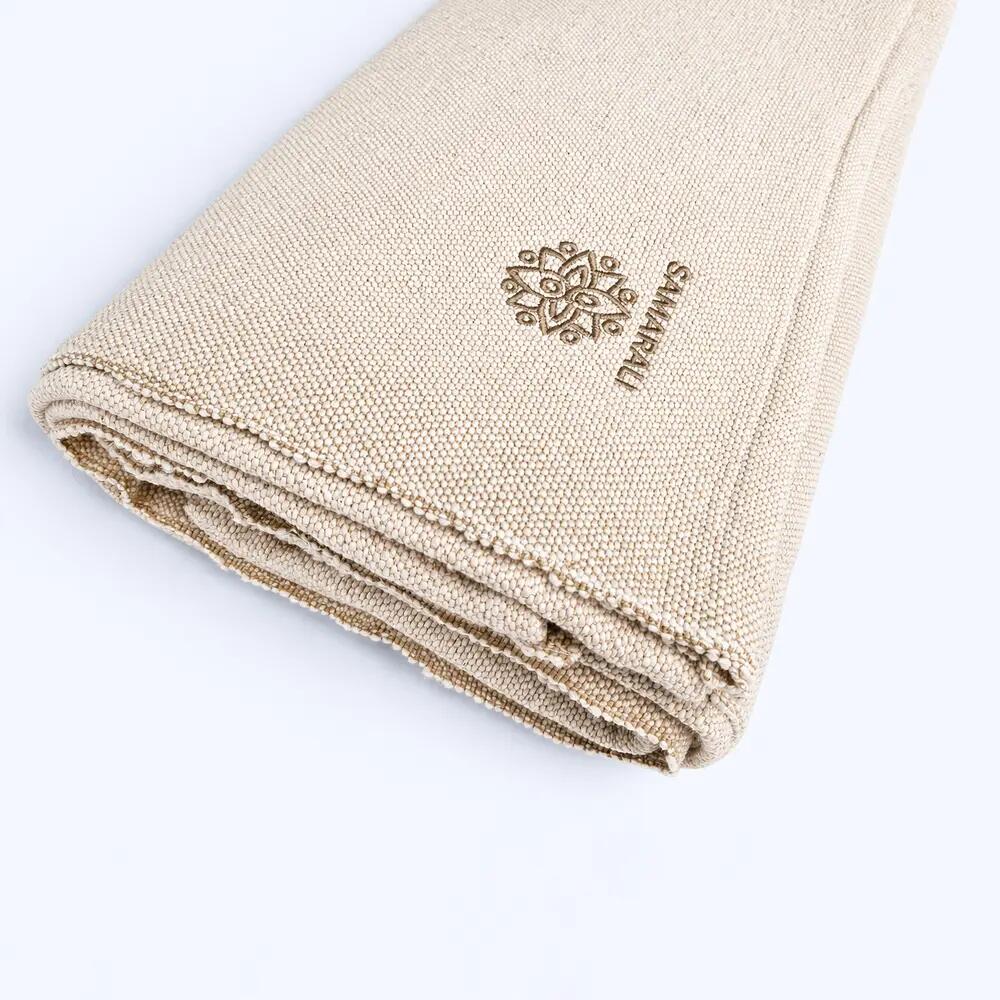 Samarali Handgefertigte Yogadecke aus Bio-Baumwolle - 200 x 150 cm 3/7
