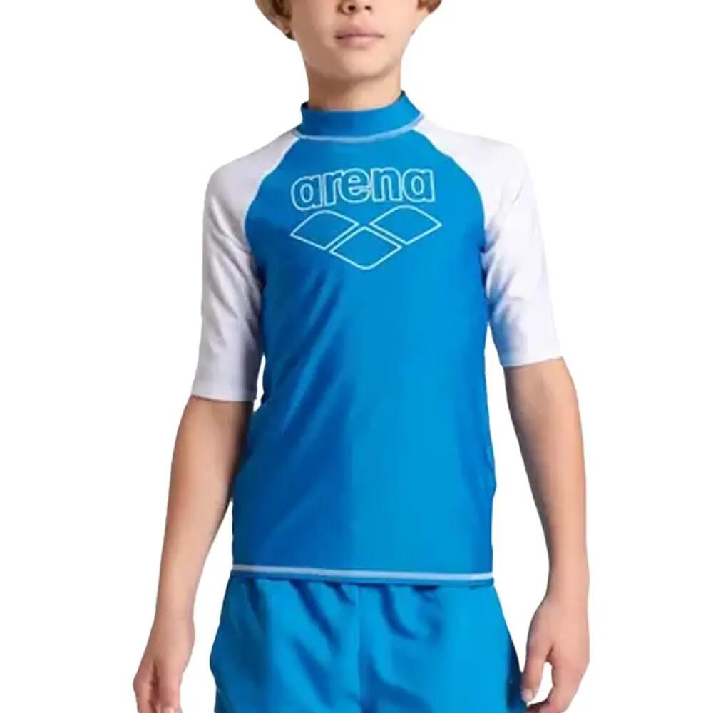 Chaleco de natación Arena de licra azul y blanco para niño 3/5