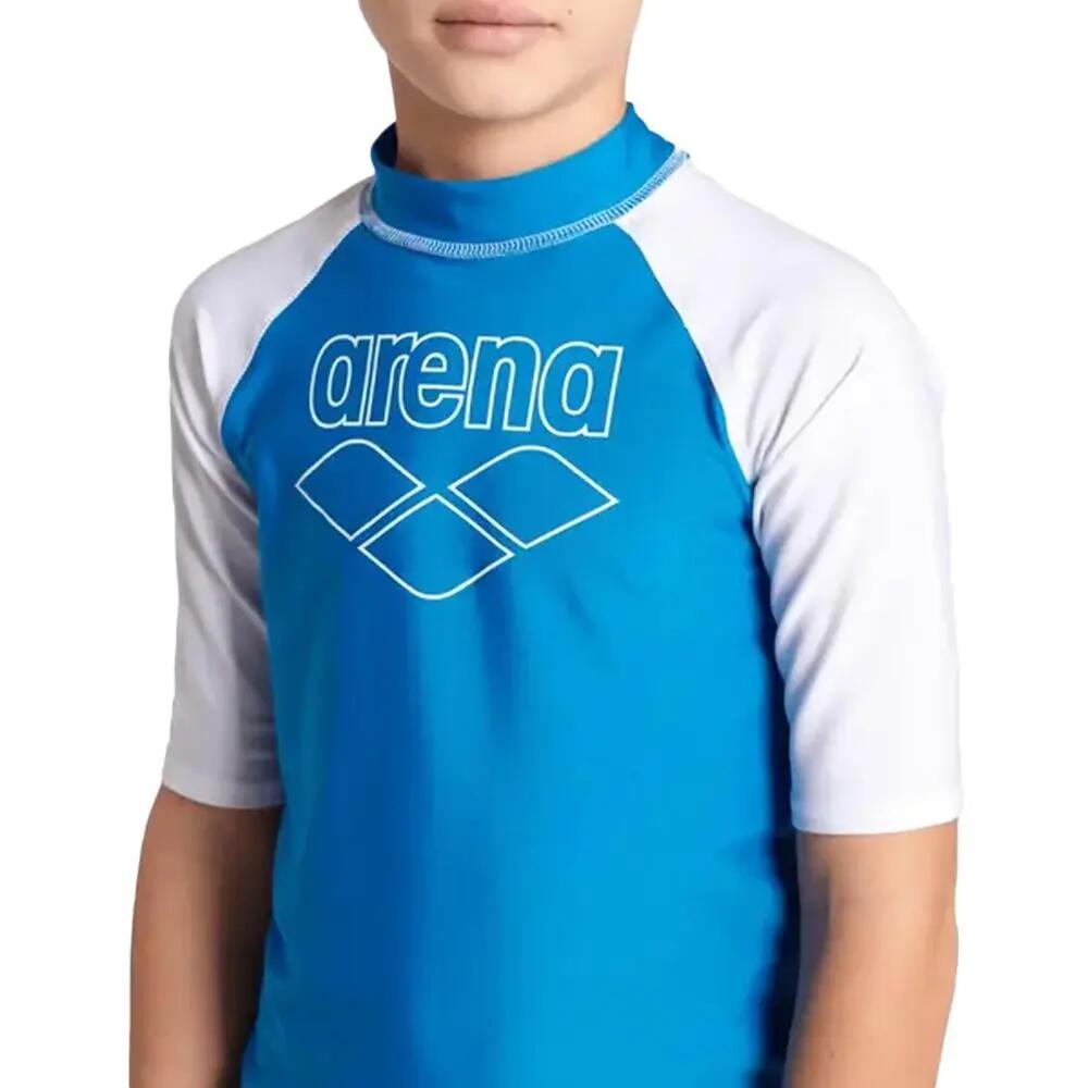 Chaleco de natación Arena de licra azul y blanco para niño 2/5
