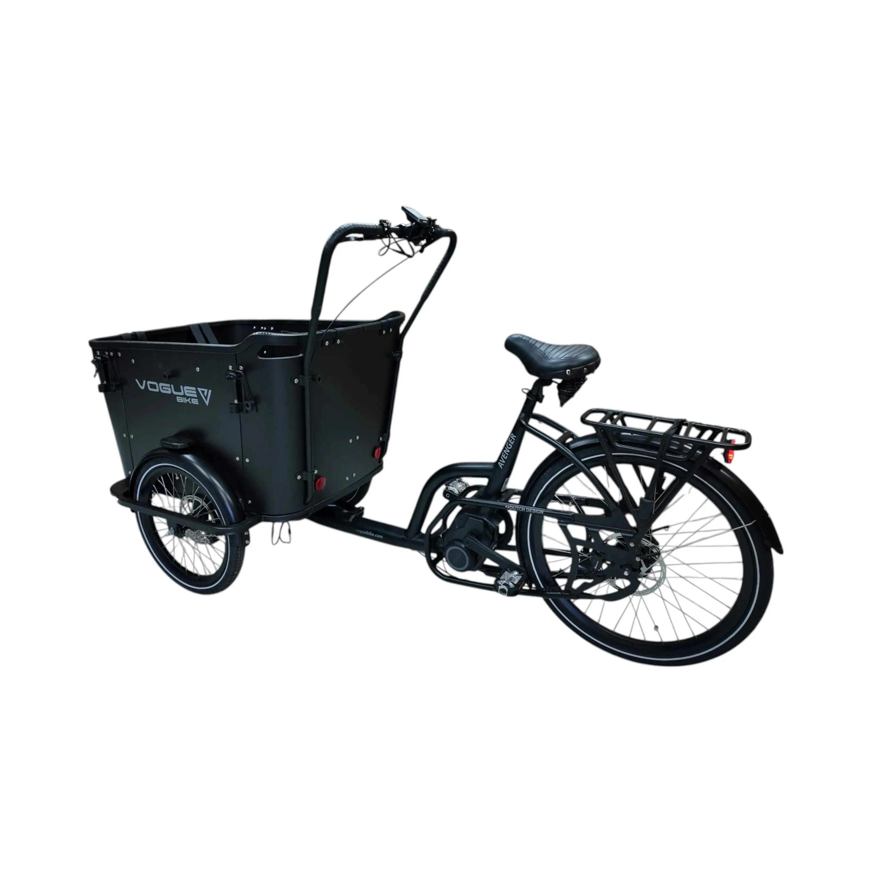 Vélo cargo électrique moteur central 110 Nm – Vogue Avenger noir mat 4/5