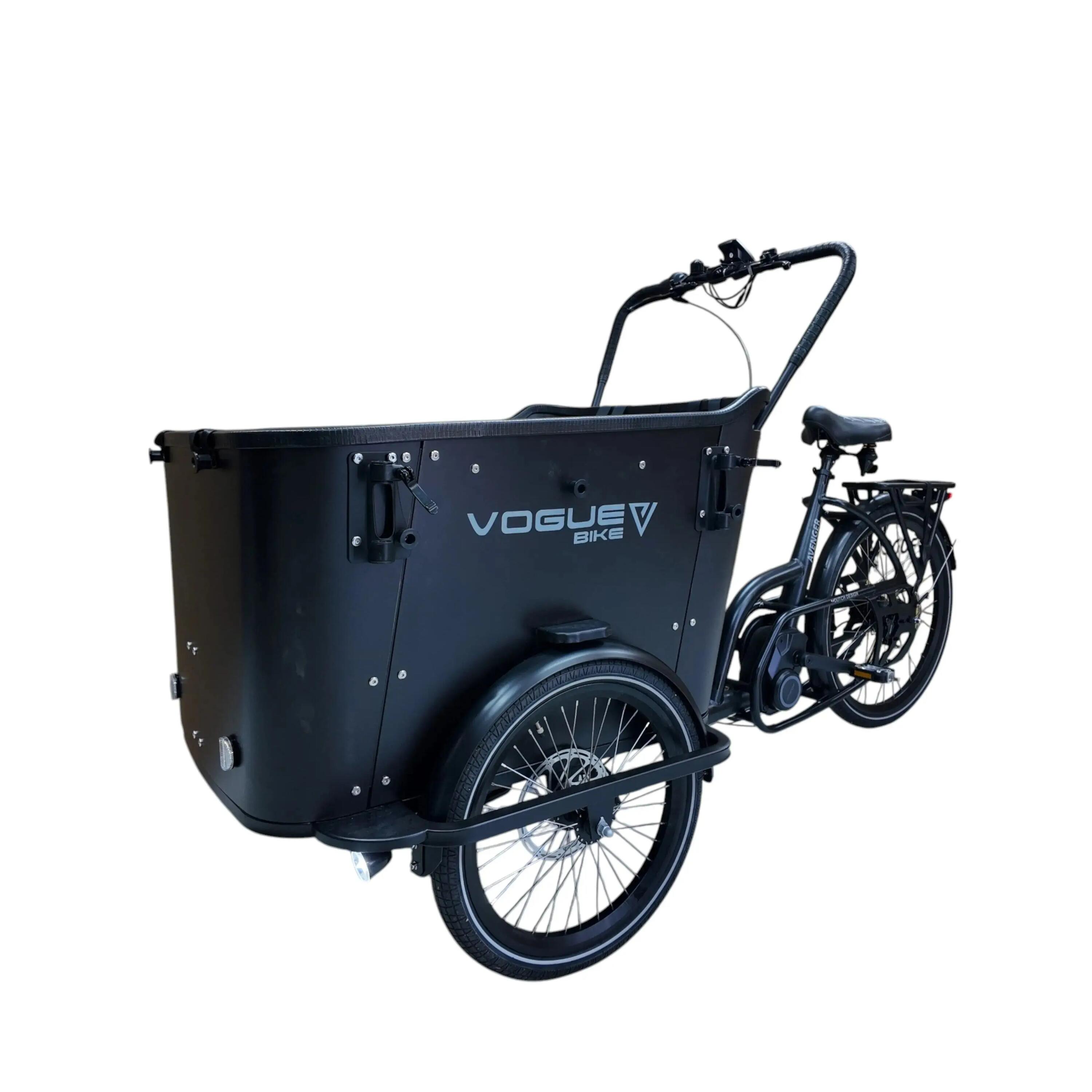 Vélo cargo électrique moteur central 110 Nm – Vogue Avenger noir mat 2/5