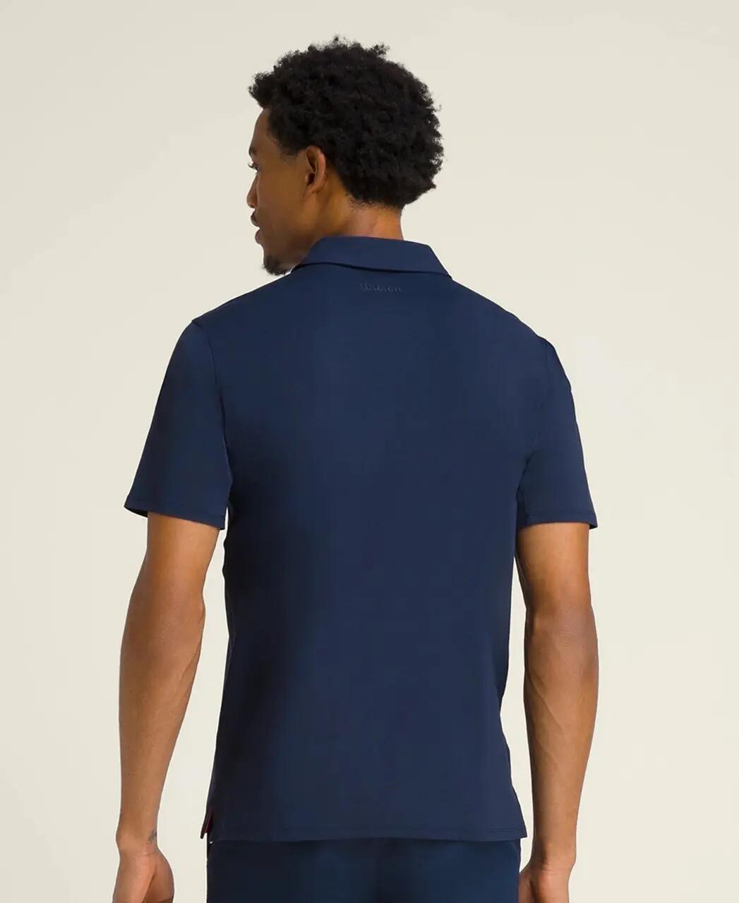 League Polo Men's Navy 3/4