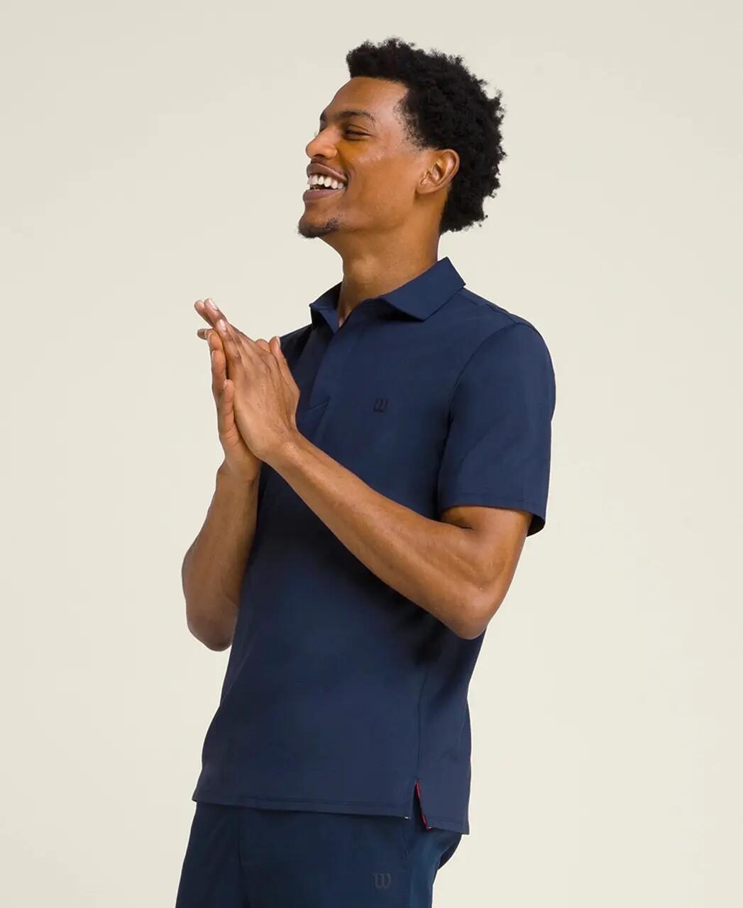 League Polo Men's Navy 2/4