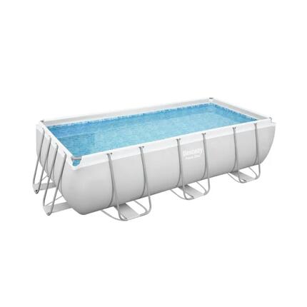 Bestway Piscine hors sol - Power Steel - Gris clair 404x201x100cm
