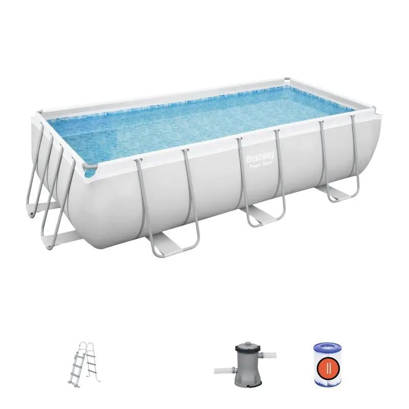 Bestway Piscine hors sol - Power Steel - Gris clair  404x201x100cm 4/8
