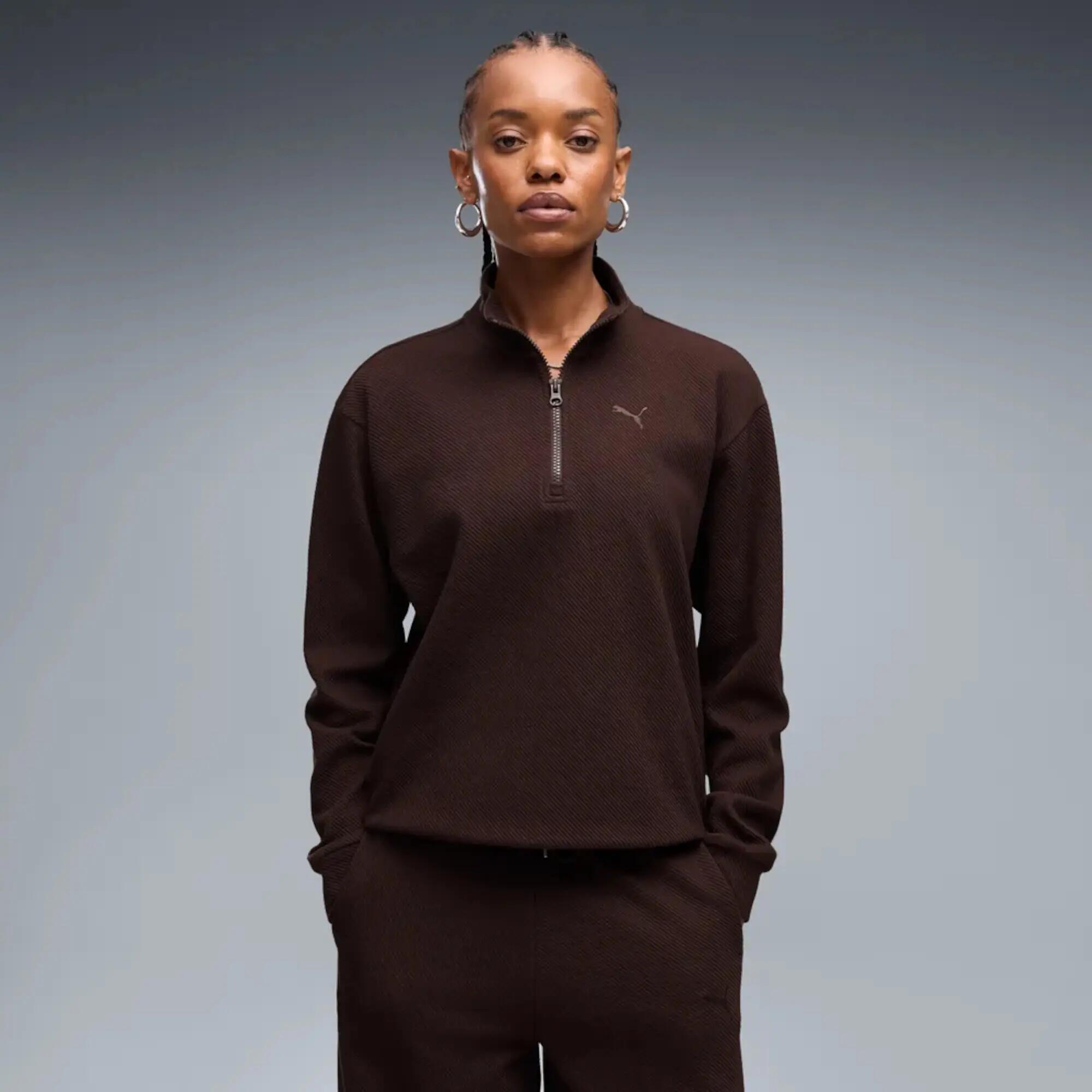 Essentials Elevated Standard Sweatshirt mit Reißverschluss bis zum Hals Damen 7/9
