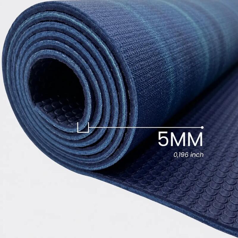 Rebuwo Kaydırmaz Ekolojik PER Yoga ve Pilates Matı 5 mm - Mavi