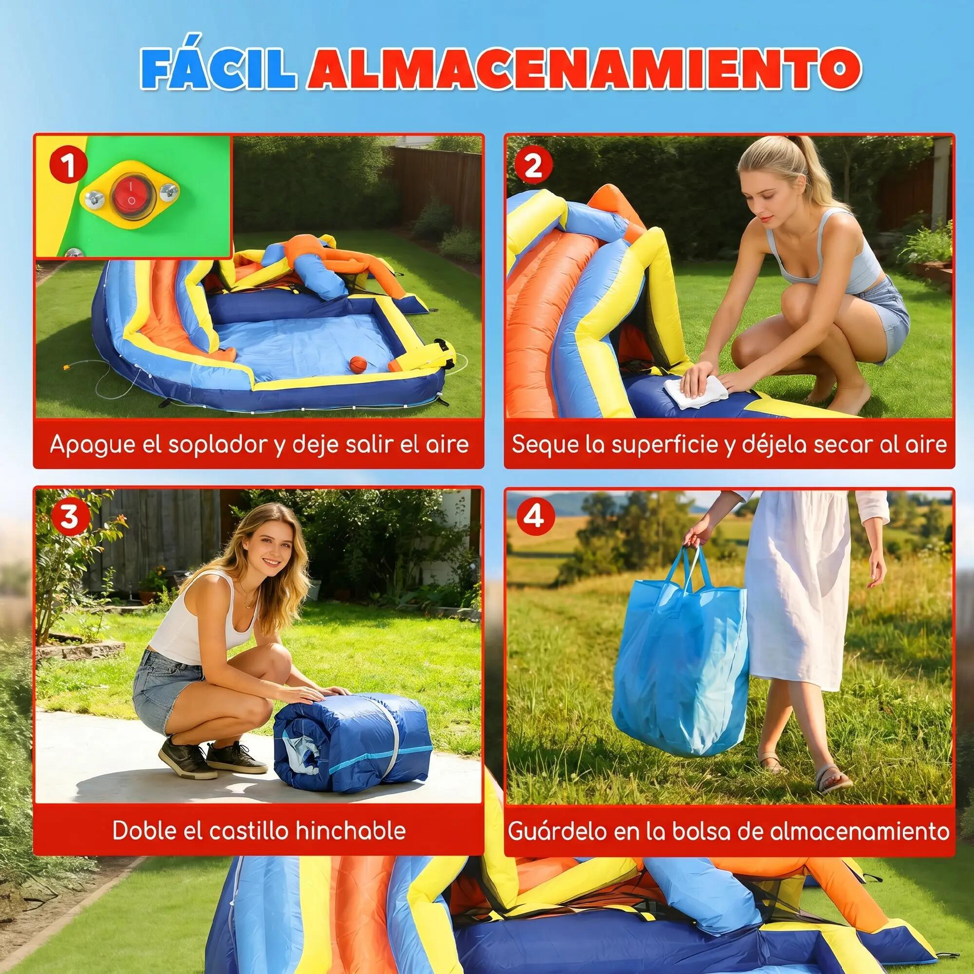 Castelo insuflável 350x325x210 cm multicolorido AIYAPLAY 4/5
