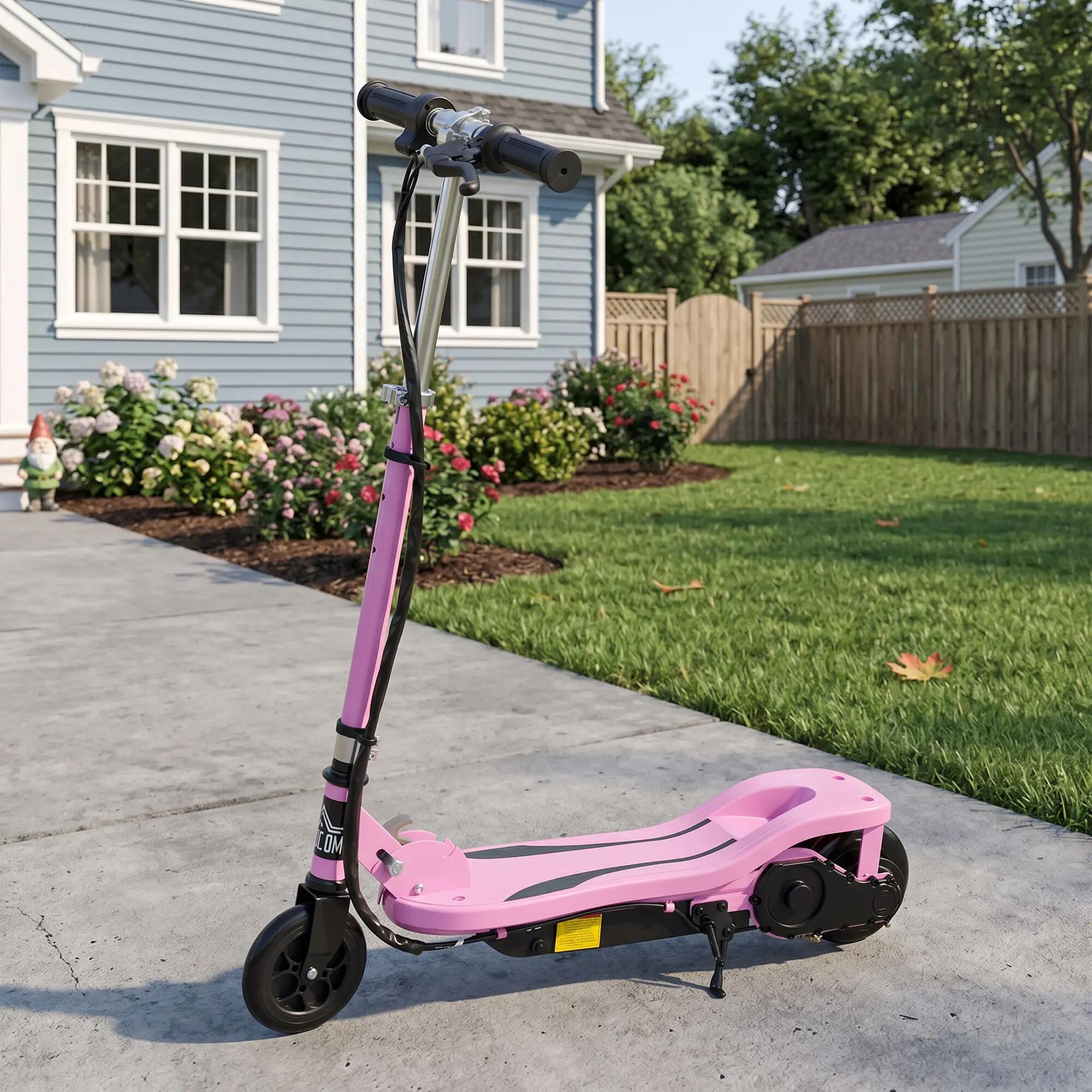 Trotinete Elétrico 75x36x93 cm Rosa HOMCOM 4/7