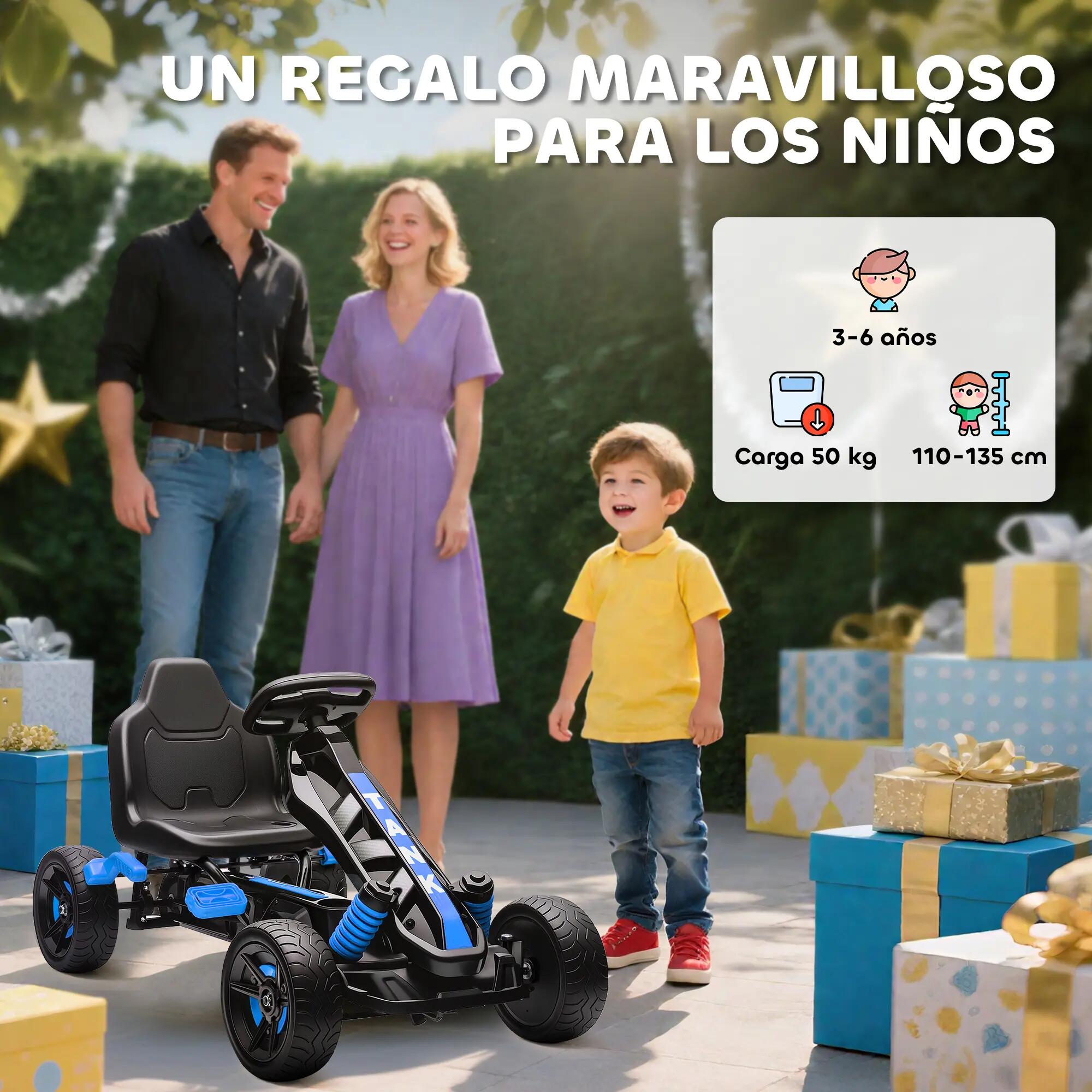 Kart a Pedales AIYAPLAY 100x59x60.5 cm Azul 4/5