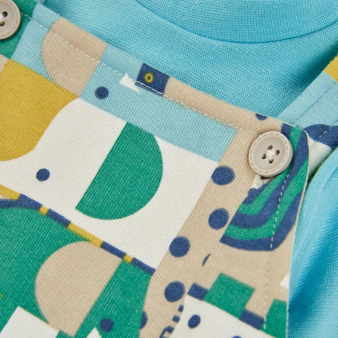 Conjunto punto bebé niño estampado animales verde 7/7