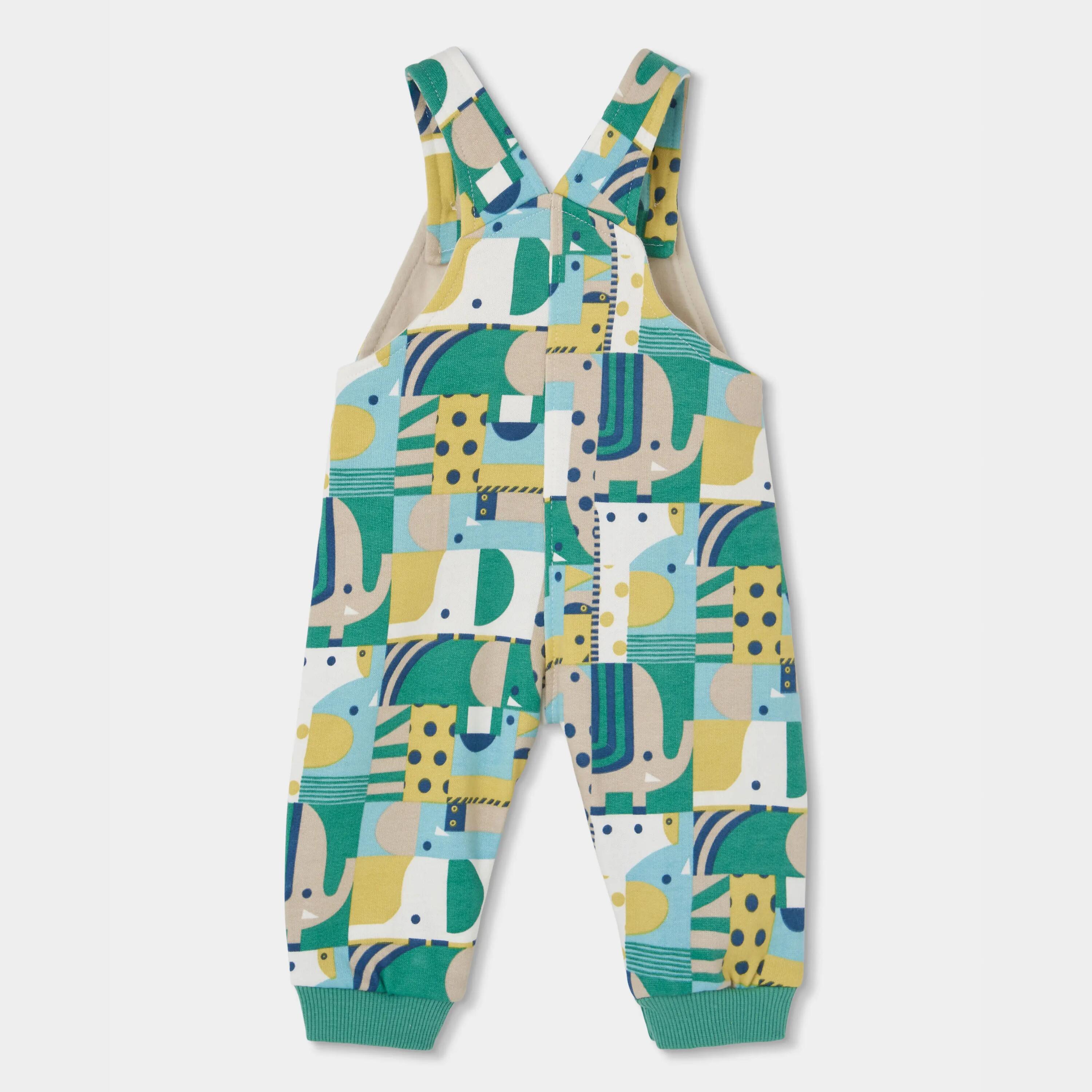 Conjunto punto bebé niño estampado animales verde 6/7