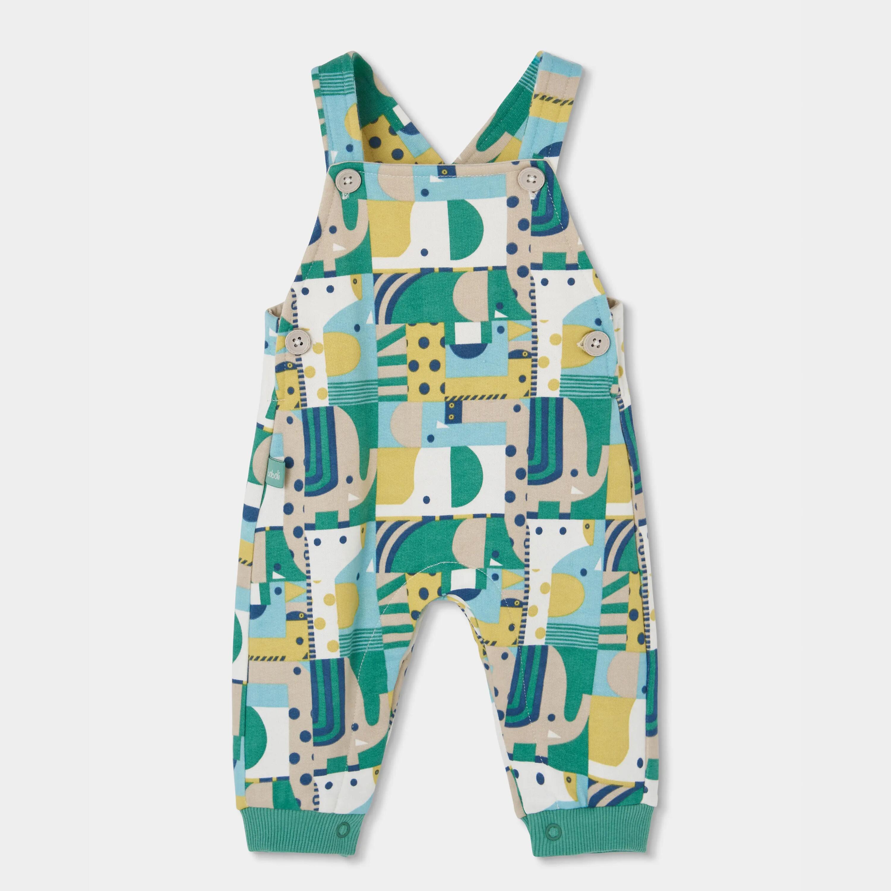 Conjunto punto bebé niño estampado animales verde 4/7
