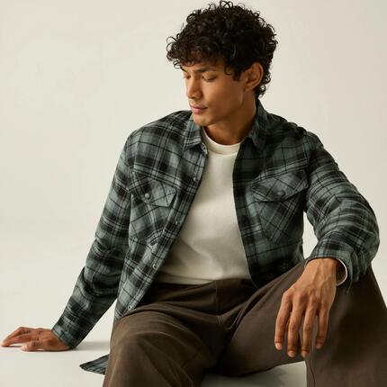 Chemise shacket pour homme Spennith, doublée en polaire