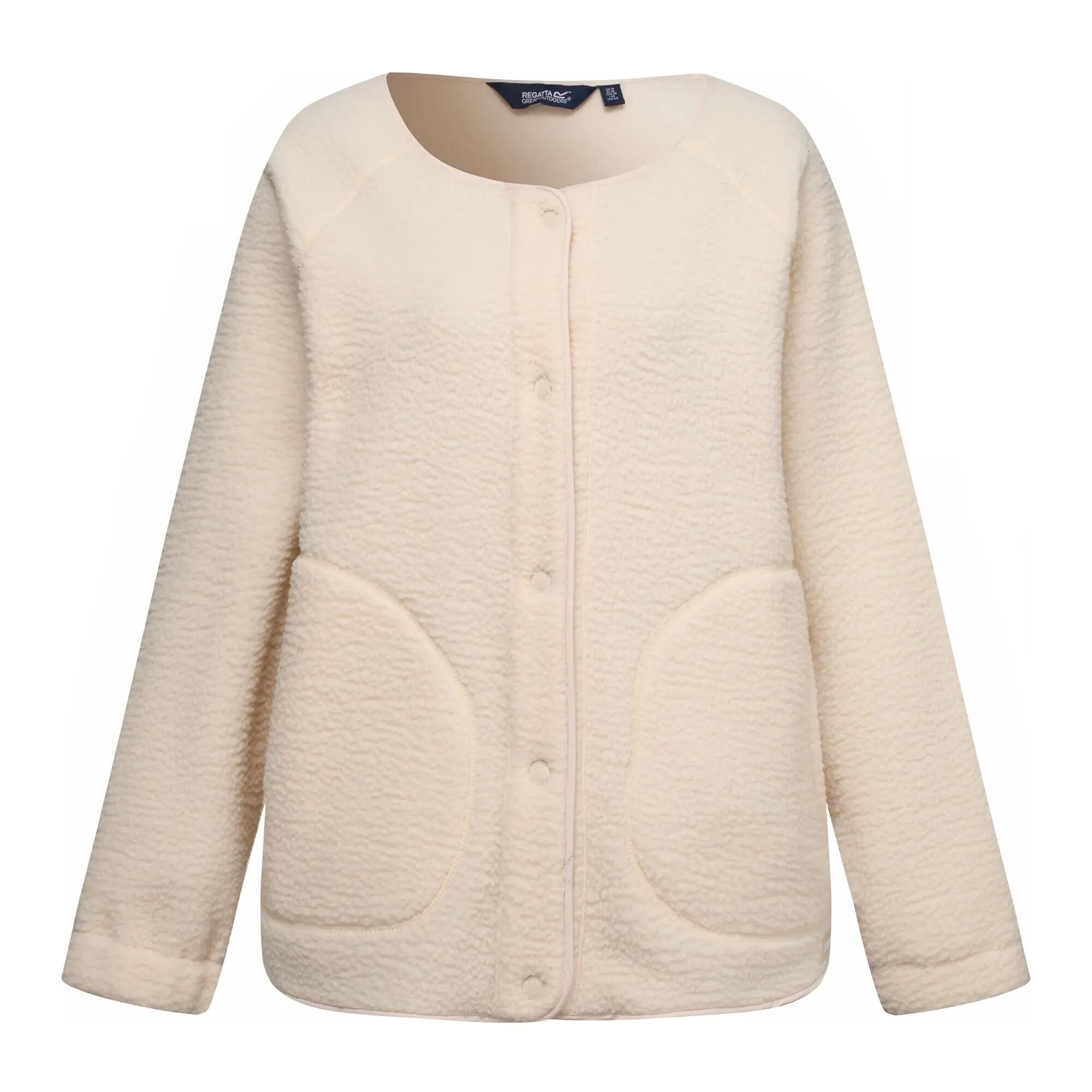 Damen-Fleecejacke mit durchgehender Knopfleiste von Lea 8/11