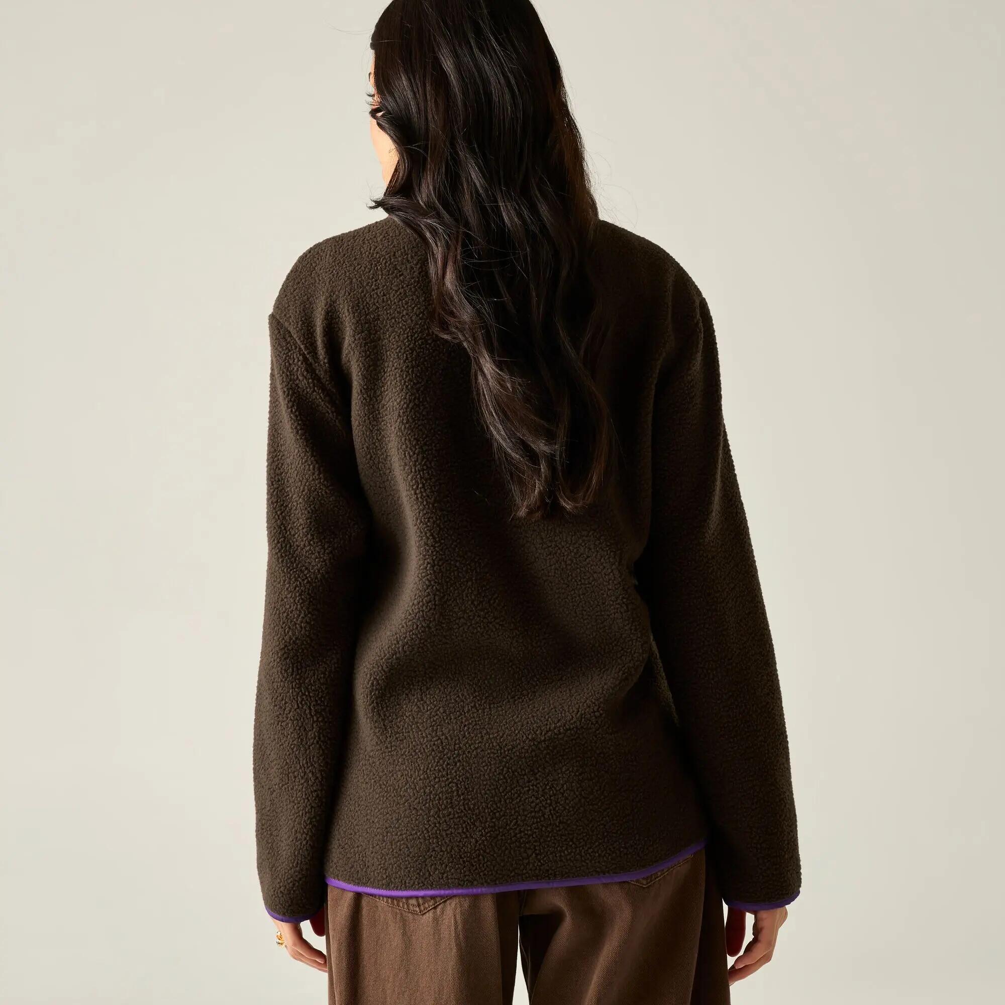 Orla Kiely bedrukte Borg fleece met volledige ritssluiting 3/10