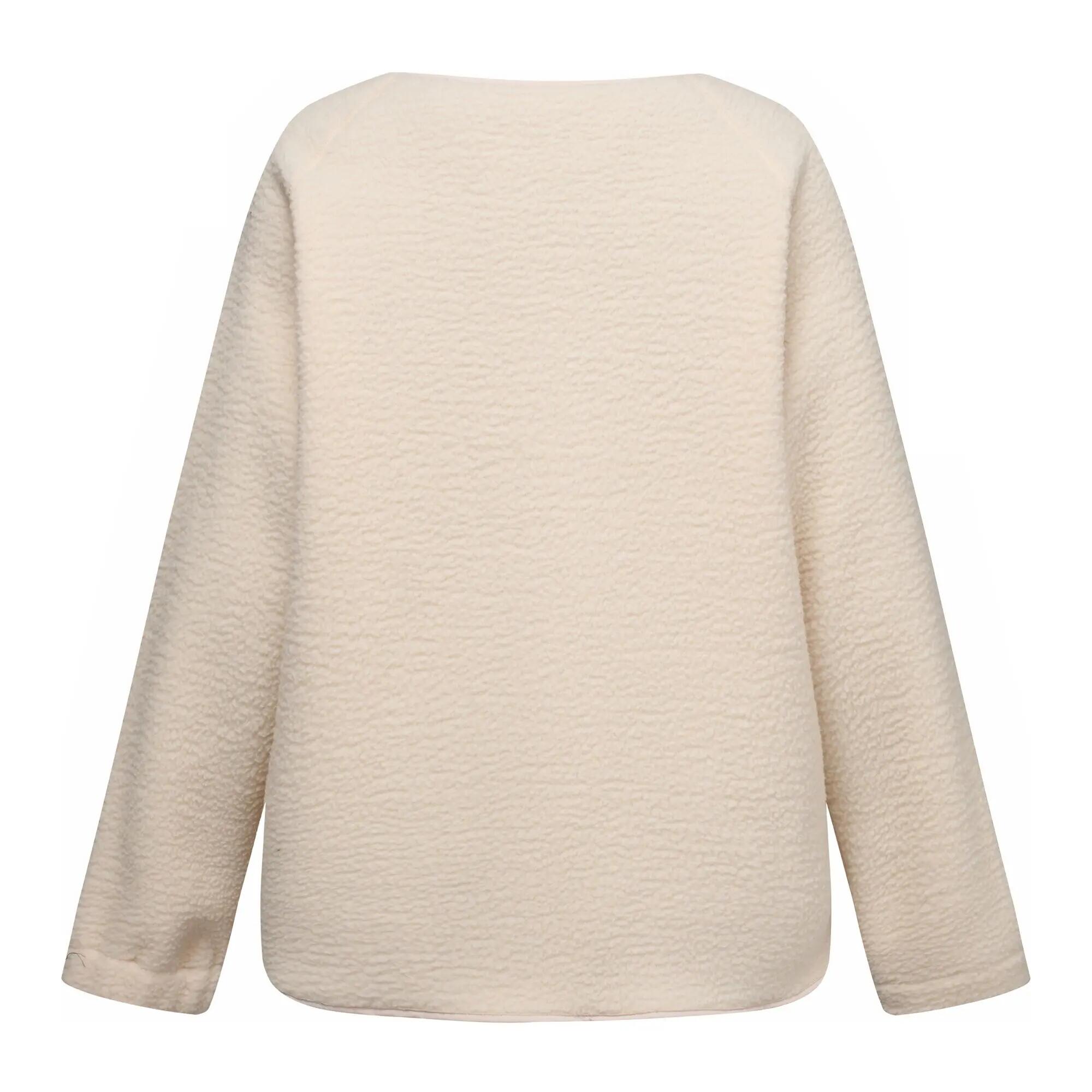 Damen-Fleecejacke mit durchgehender Knopfleiste von Lea 10/11