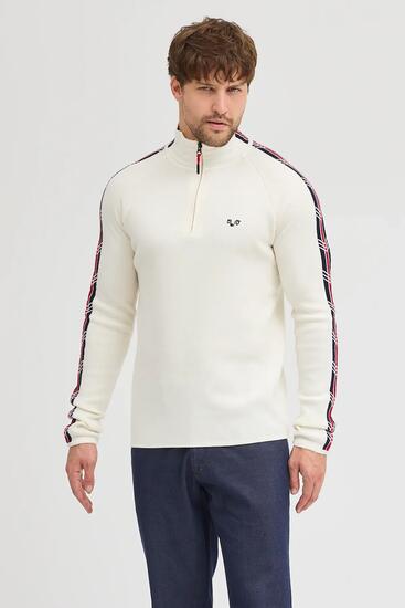 Noyan - Sweter męski 100% wełny merino XL, Ecru