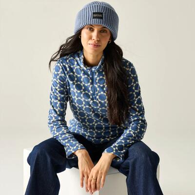 Orla kiely fleece met print en halve rits