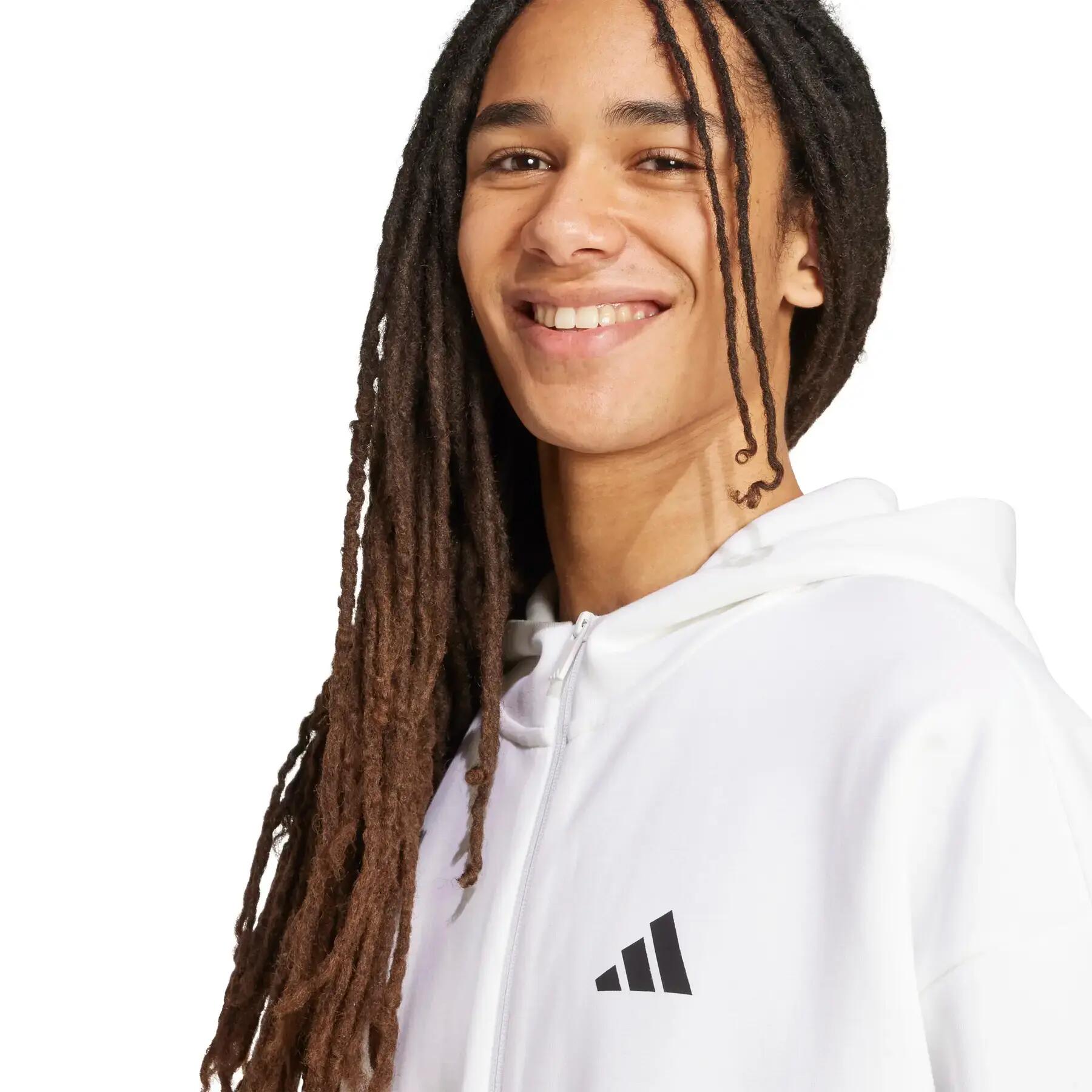 Capuchon met volledige rits adidas Future Icons 3 stripes 5/6