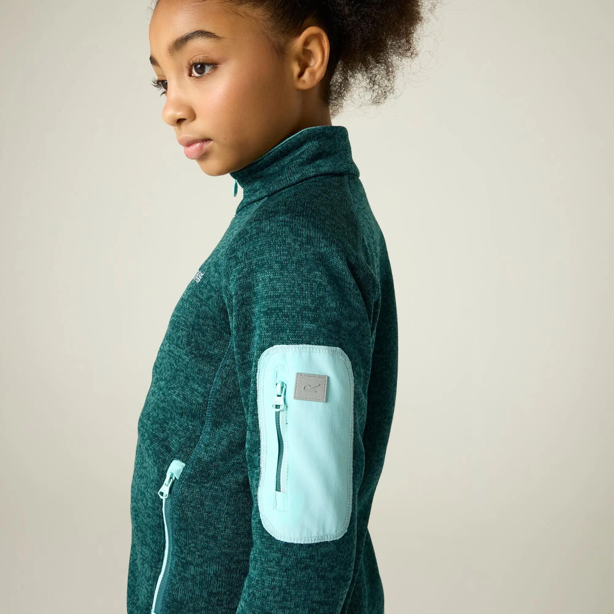 Felpa con zip intera Newhill Marl per bambini e ragazzi 9/14