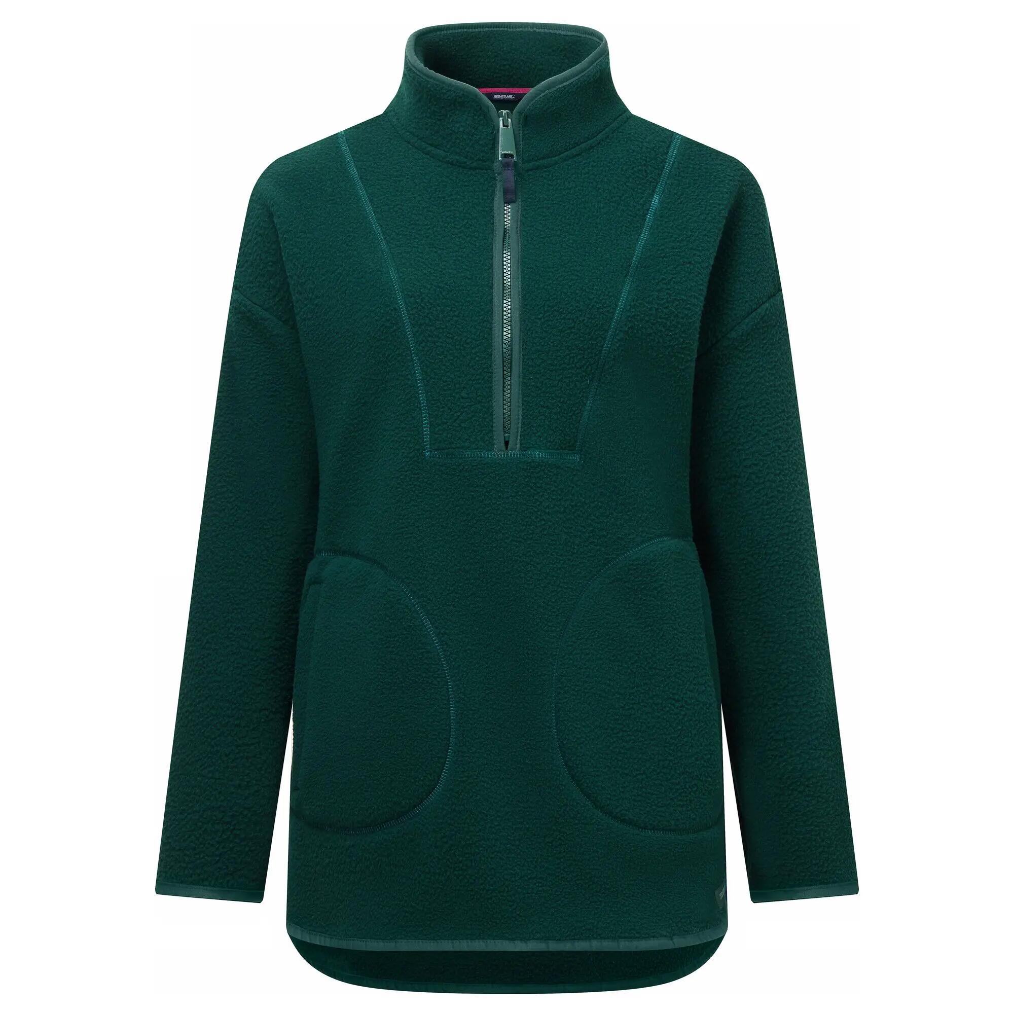 Sudadera larga de forro polar con media cremallera para mujer de Frankie Borg 9/12