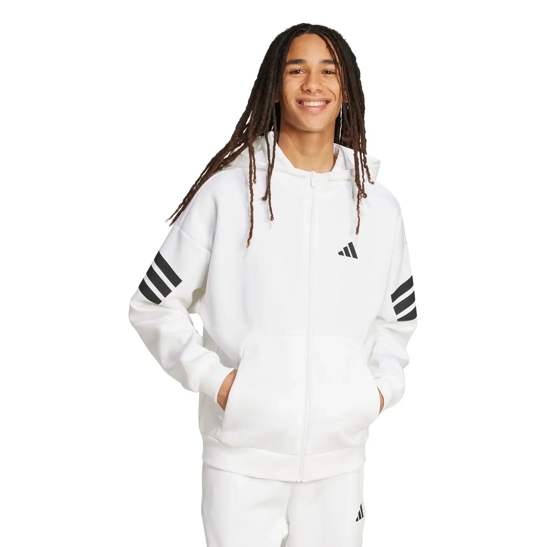 Capuchon met volledige rits adidas Future Icons 3 stripes 2/6