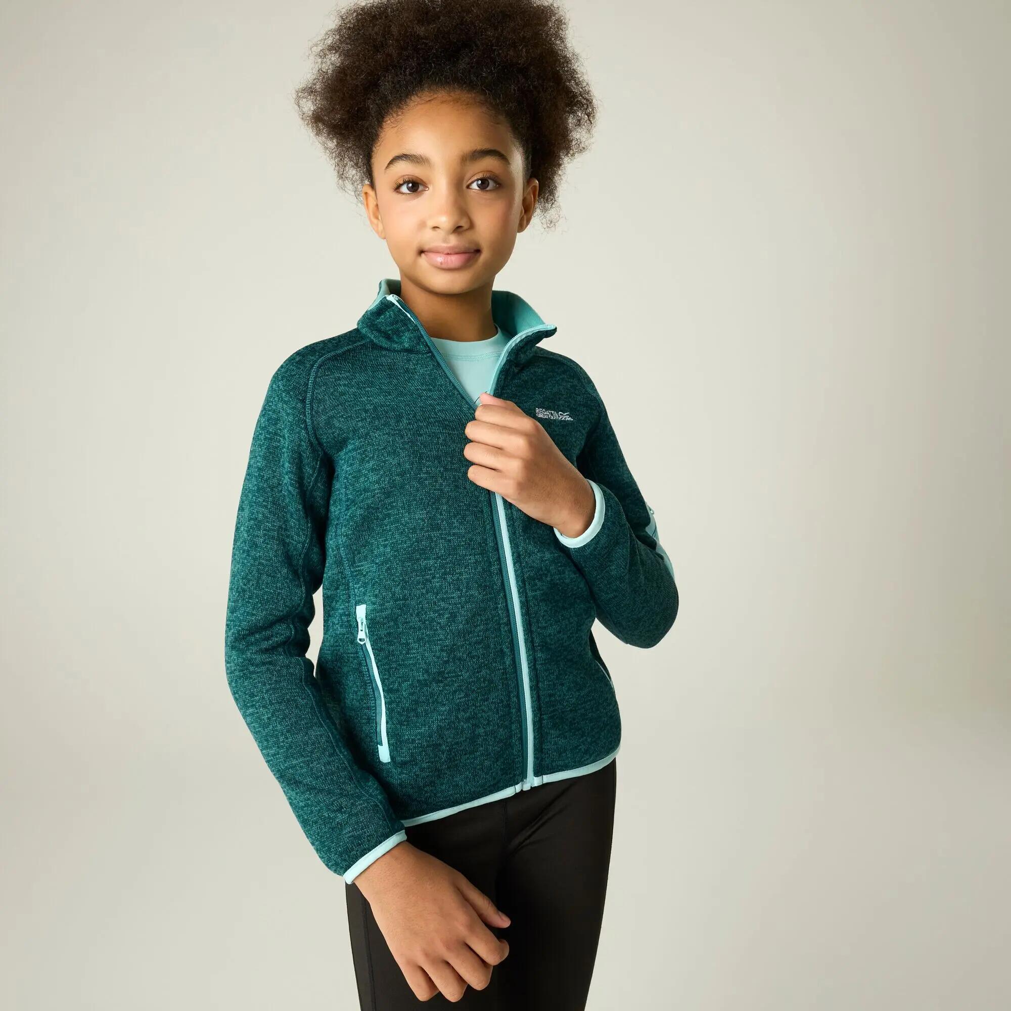 Felpa con zip intera Newhill Marl per bambini e ragazzi 7/14