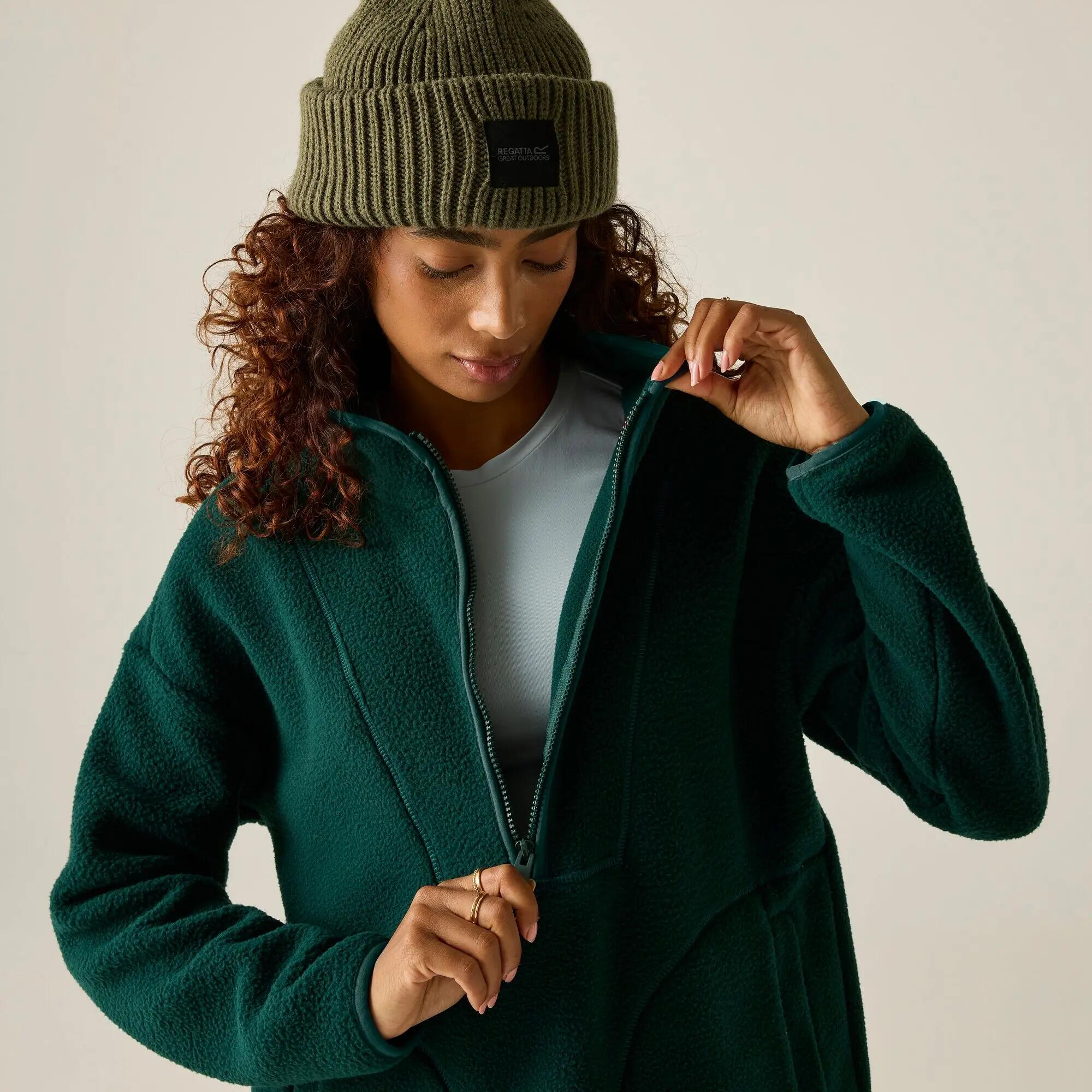 Sudadera larga de forro polar con media cremallera para mujer de Frankie Borg 6/12