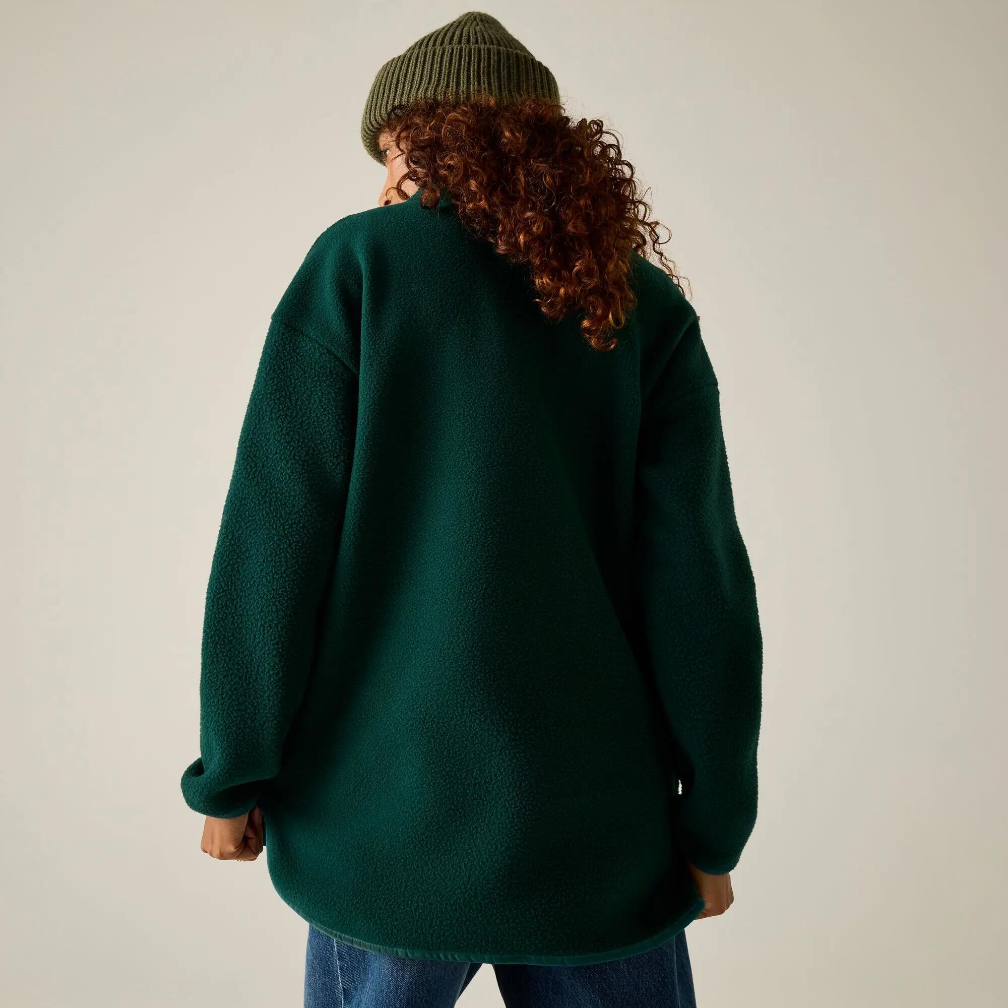Sudadera larga de forro polar con media cremallera para mujer de Frankie Borg 4/12