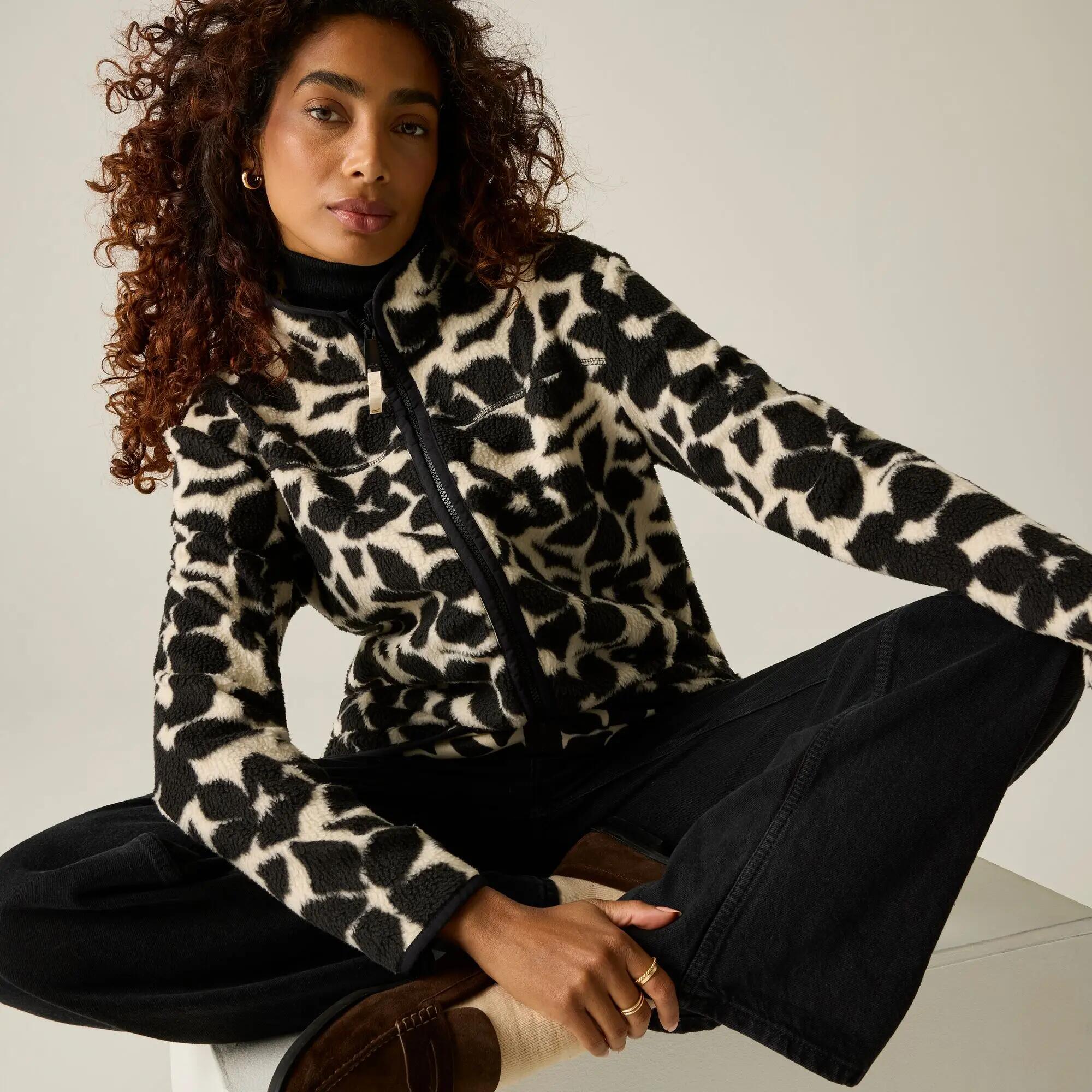 Felpa da donna con zip intera Frankie Borg 5/12