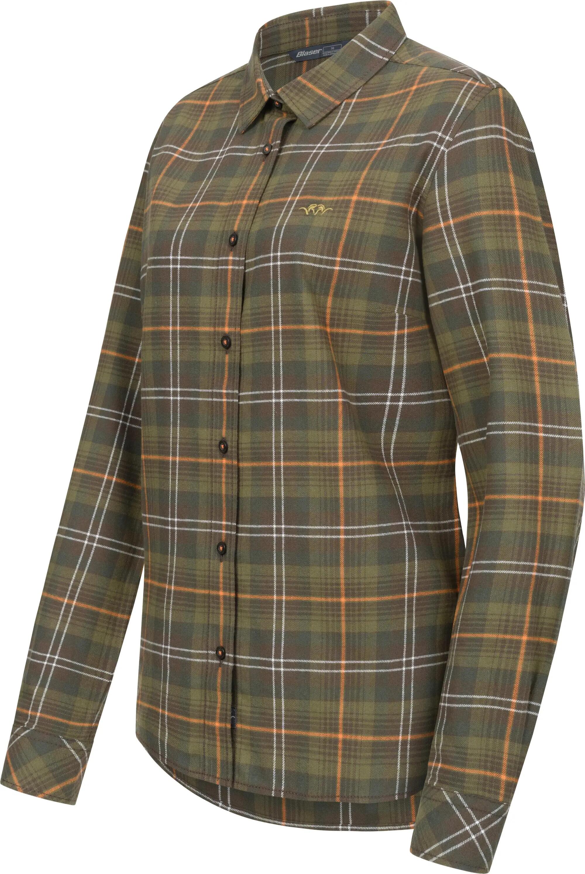 Bluse Juliana Flanell Damen - Grün 3/4