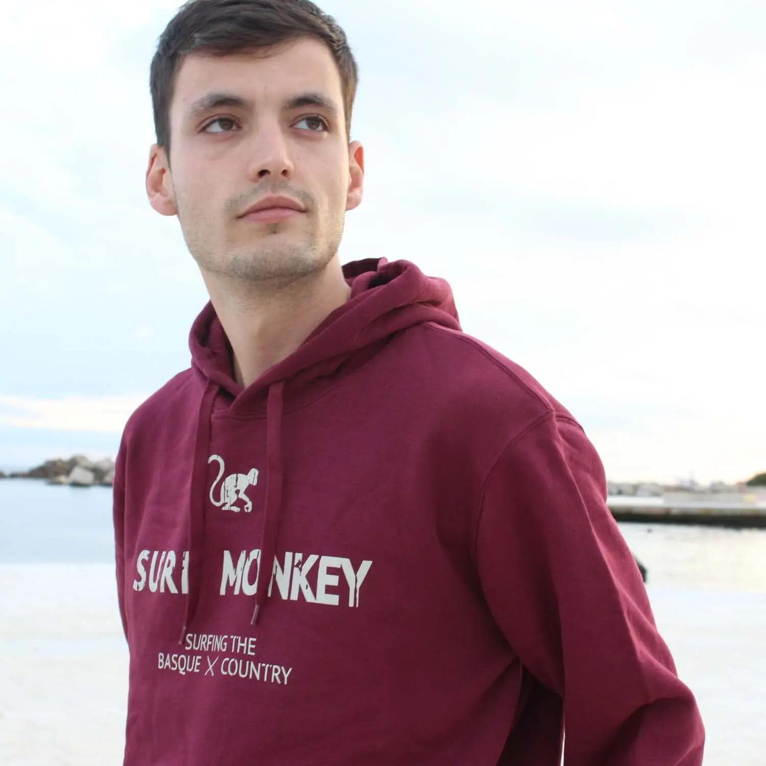 Felpa con cappuccio / Uomo/Donna - Cotone biologico (Bordeaux) 2/6