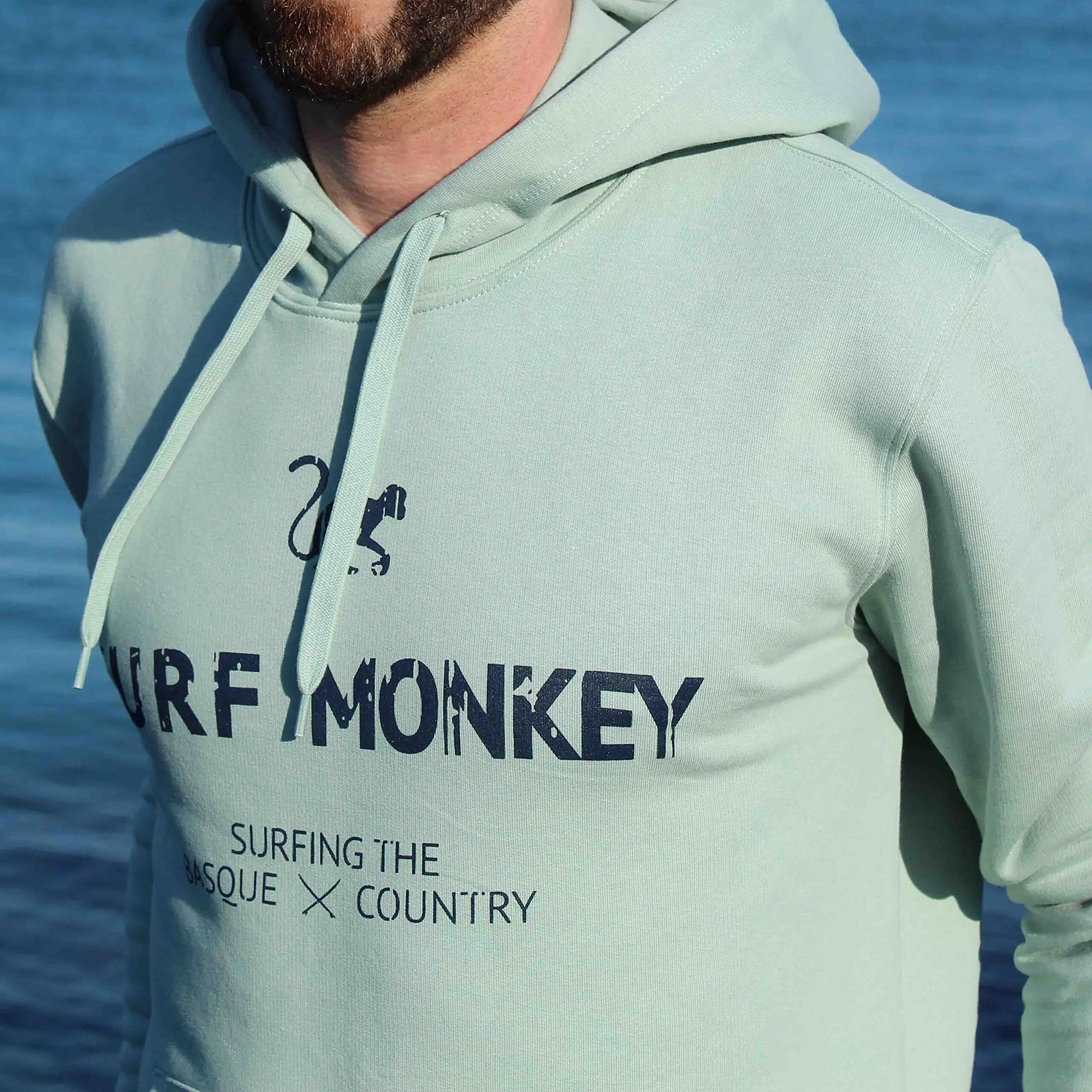 Felpa con cappuccio / Uomo/Donna - Cotone biologico (Salvia) 4/7