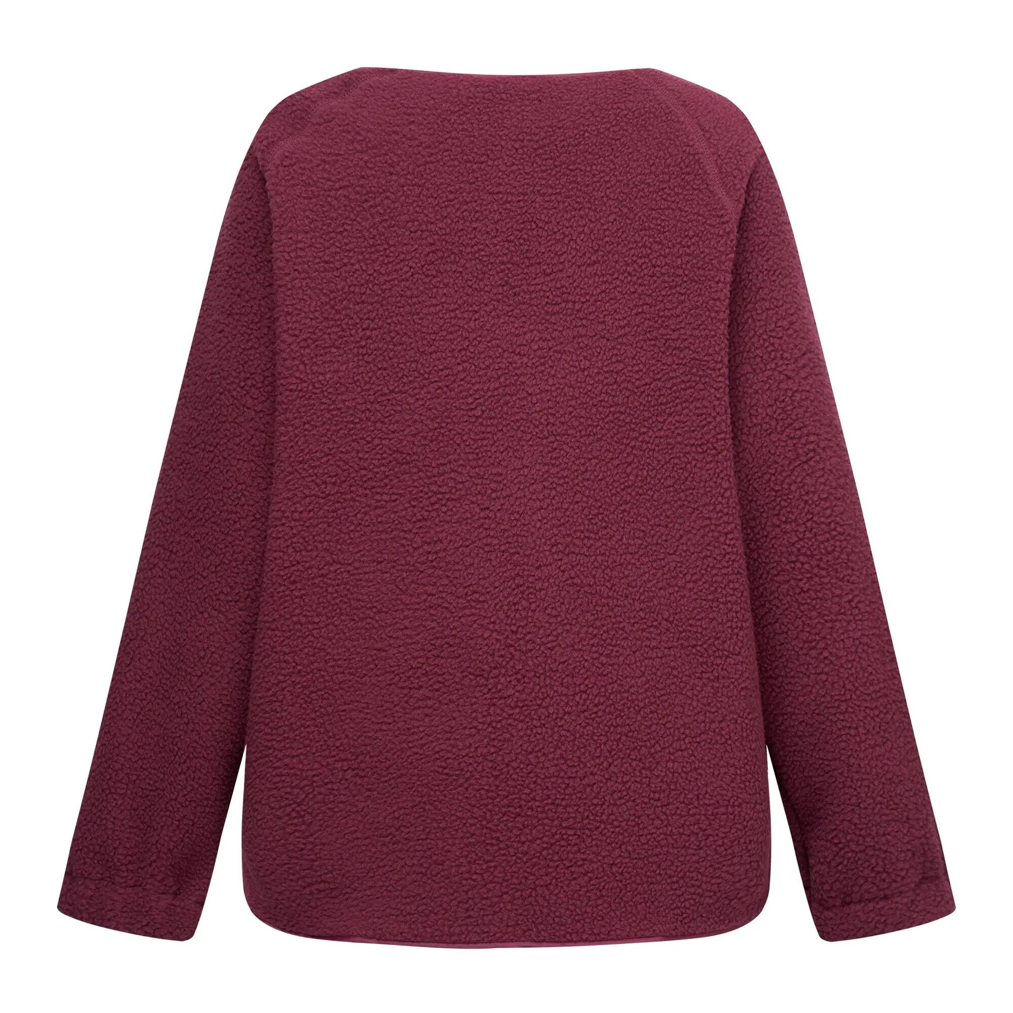 Damen-Fleecejacke mit durchgehender Knopfleiste von Lea 9/10