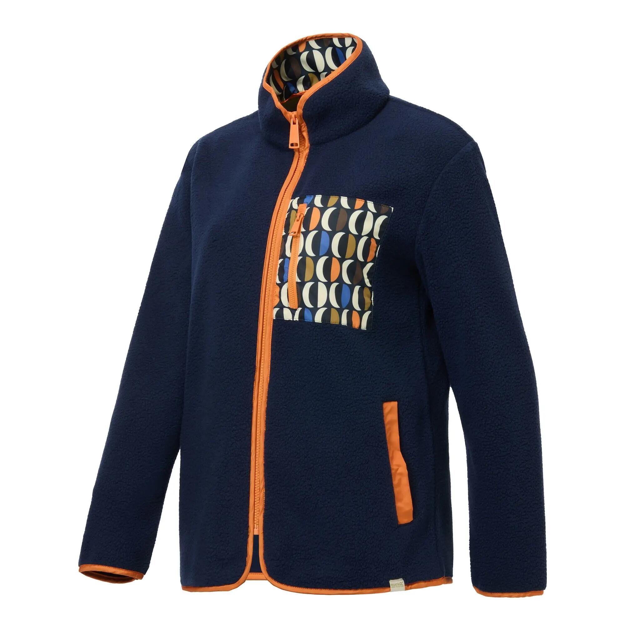Orla Kiely Printed Borg Full Zip Fleece 8/10