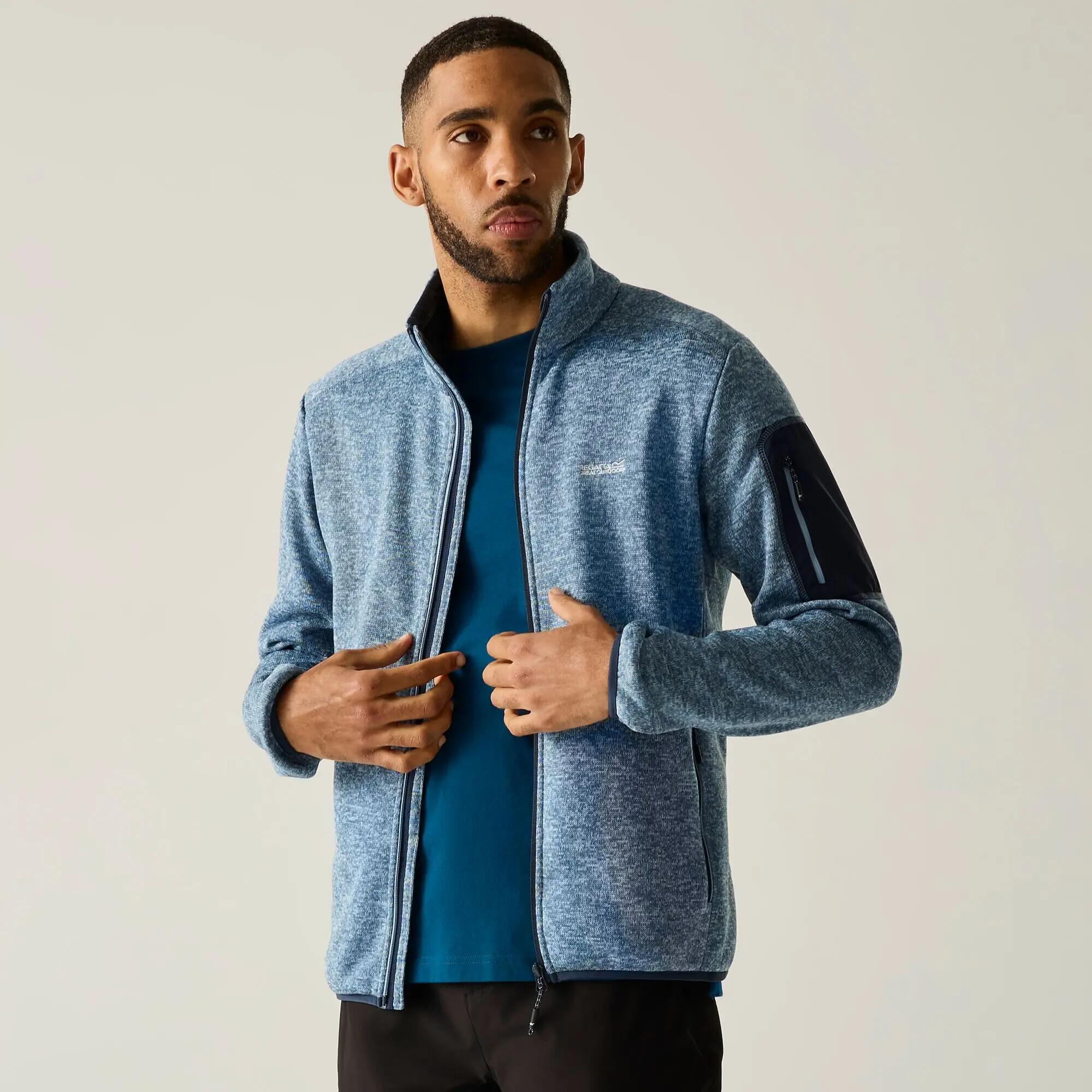 Felpa isolante da uomo Newhill in stretch con zip completa 6/10